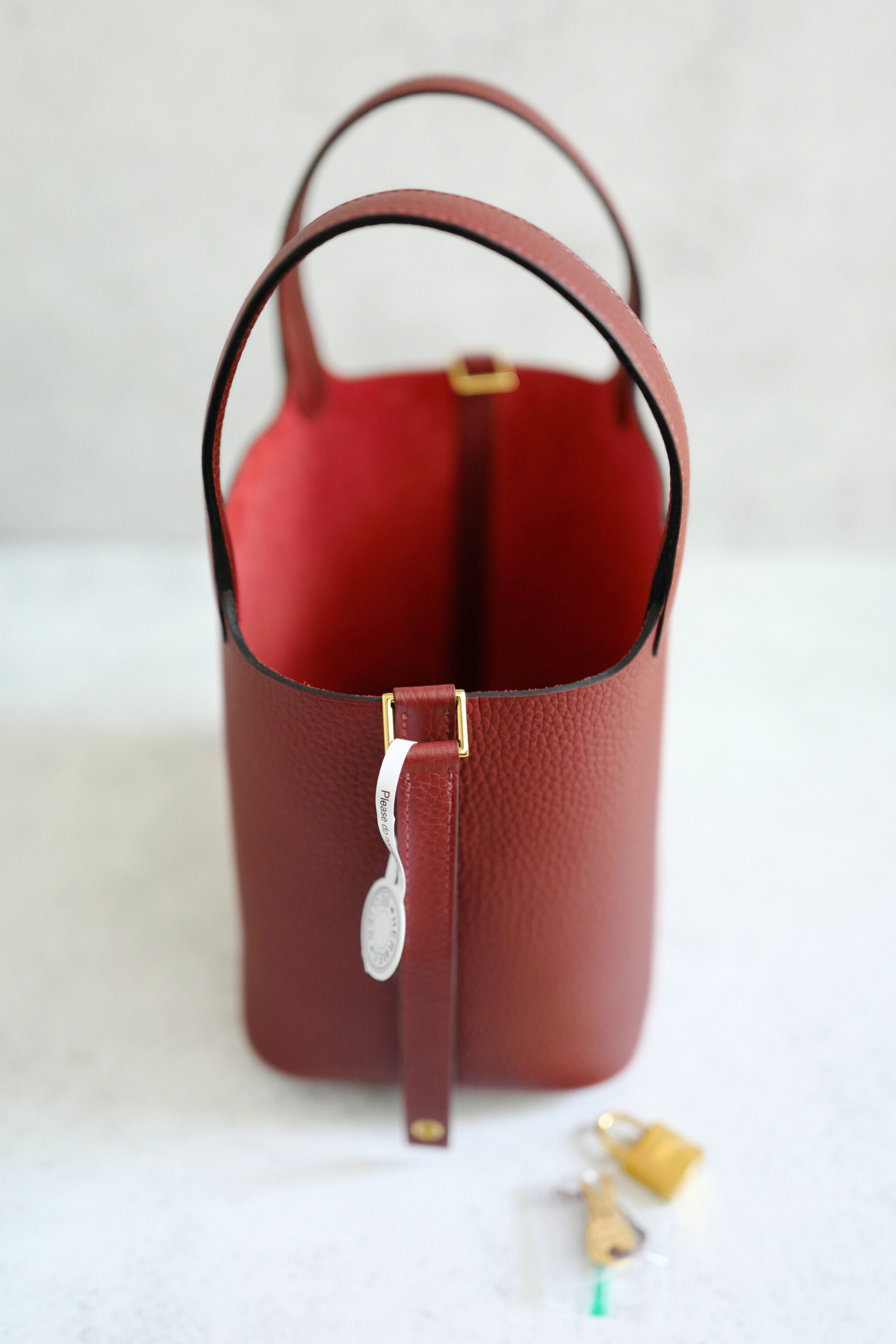 BNIB Hermès Picotin 18 Bag Rouge H  Clemence Leather with Gold Hardware