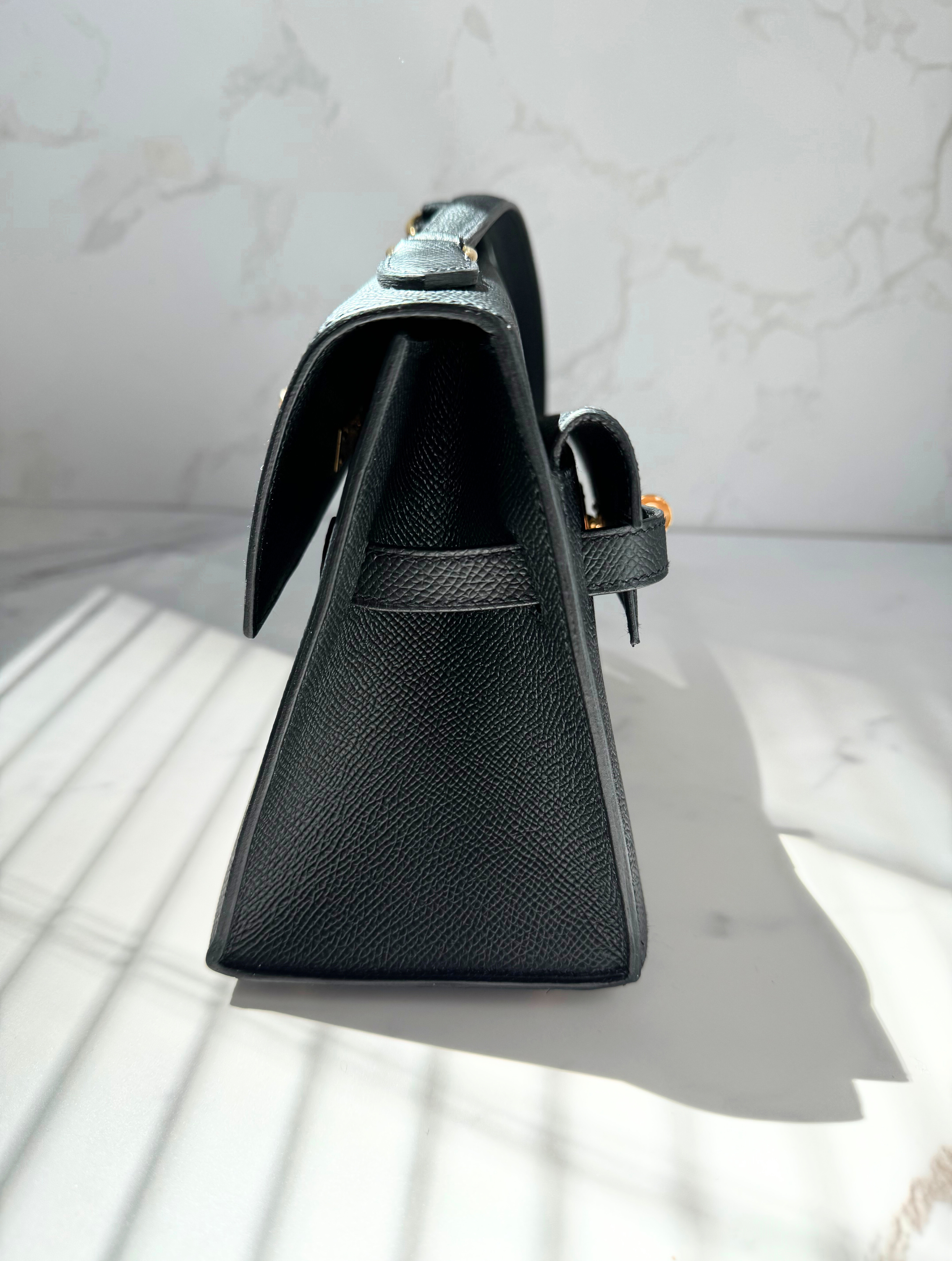 BNIB Hermès Kelly Désordre Black Epsom Leather with Gold Hardware