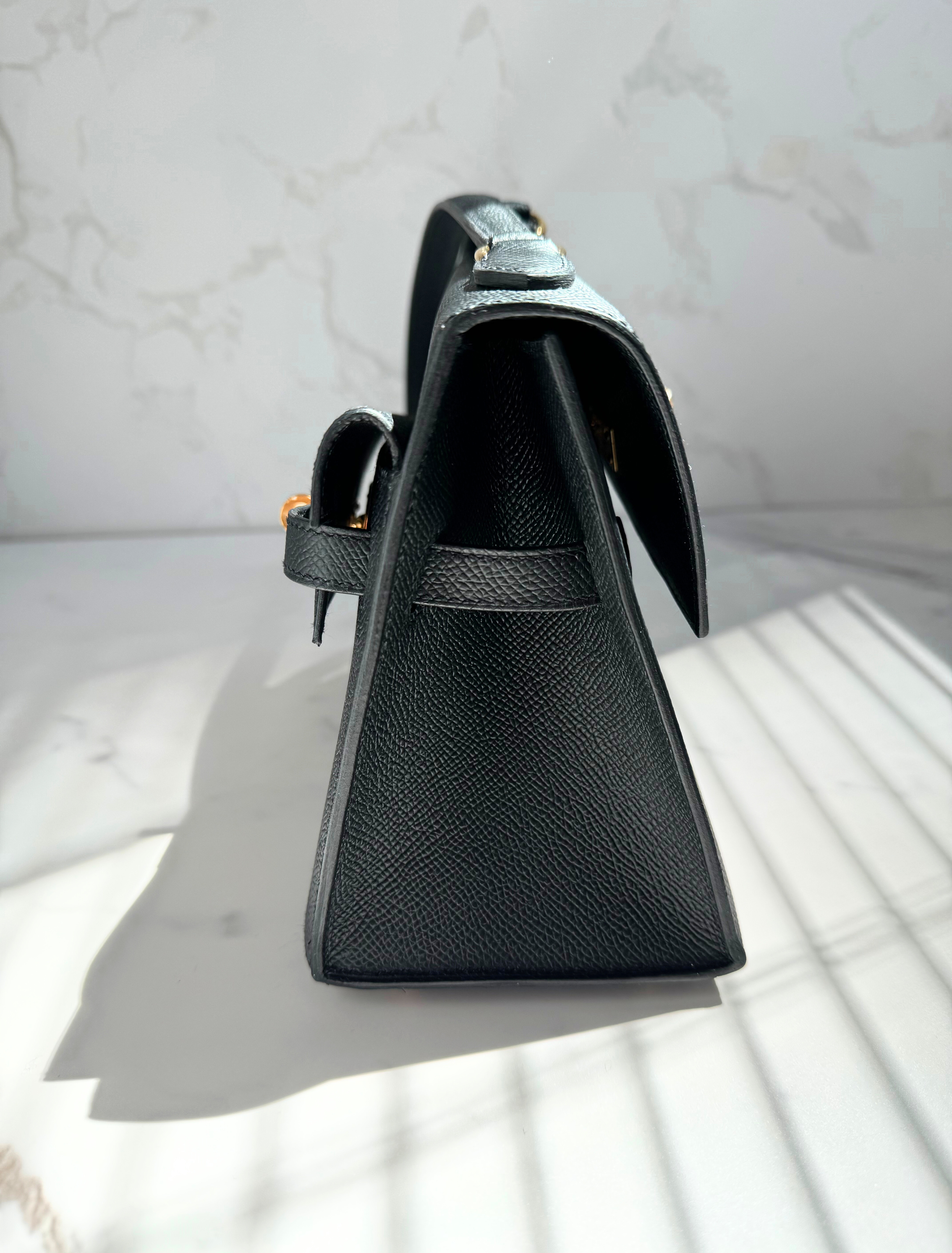 BNIB Hermès Kelly Désordre Black Epsom Leather with Gold Hardware