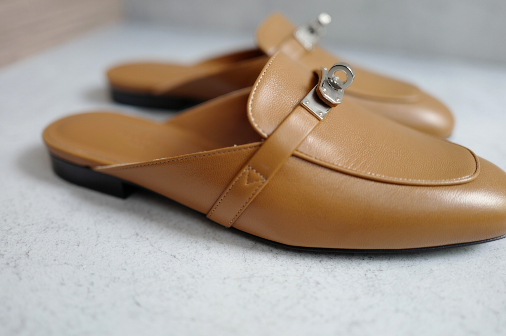 BNIB Hermes Mule Femme OZ Chevre Natural size 38