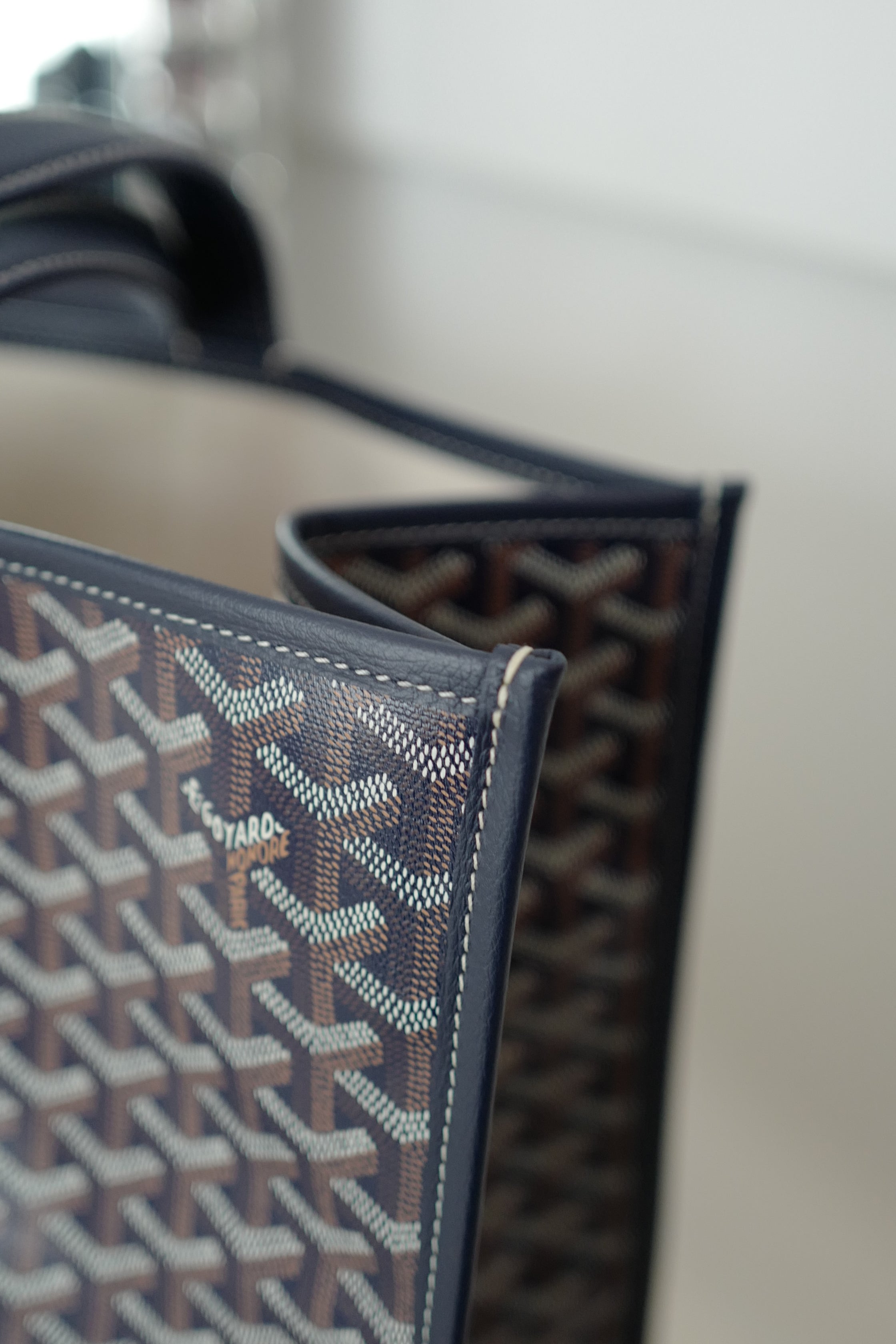 NEW Goyard Villette Tote Bag MM In Navy Blue Travel Bag
