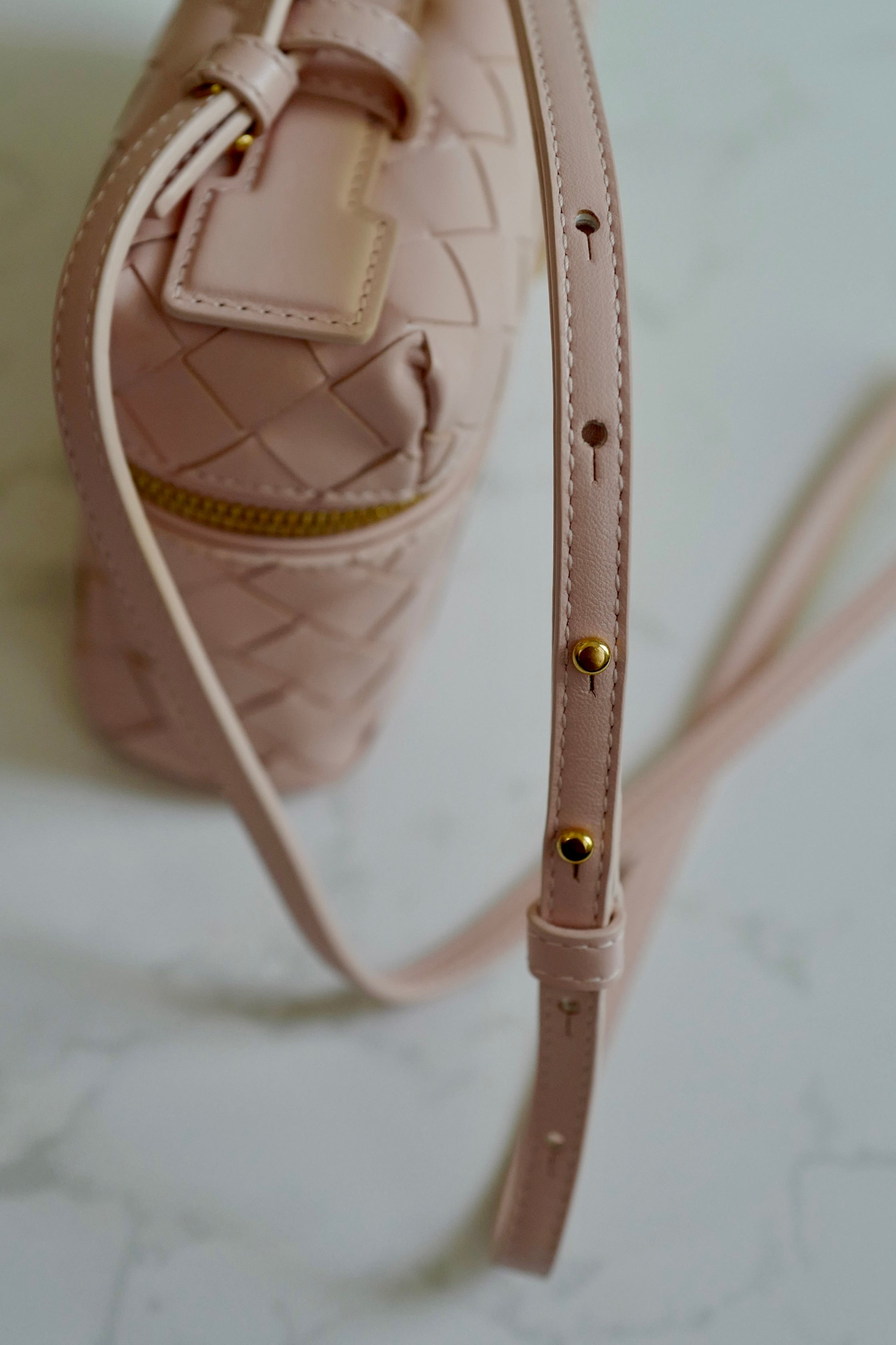 Bottega Veneta Bang Bang Vanity Bag in Cameo Pink NEW