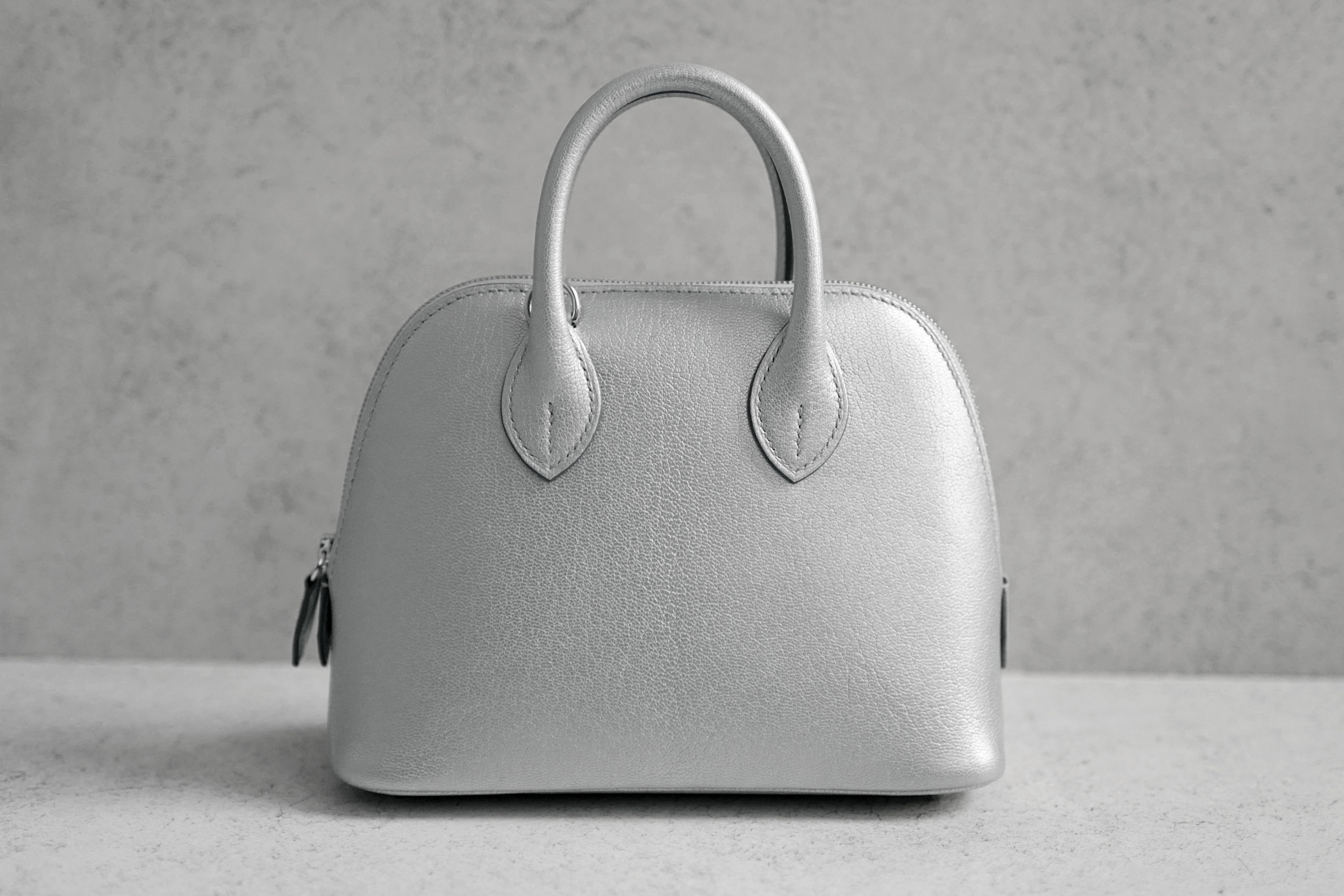 Hermès Bolide 1923 Mini Bag Silver Chamkilight Goatskin PHW G Stamp 2026