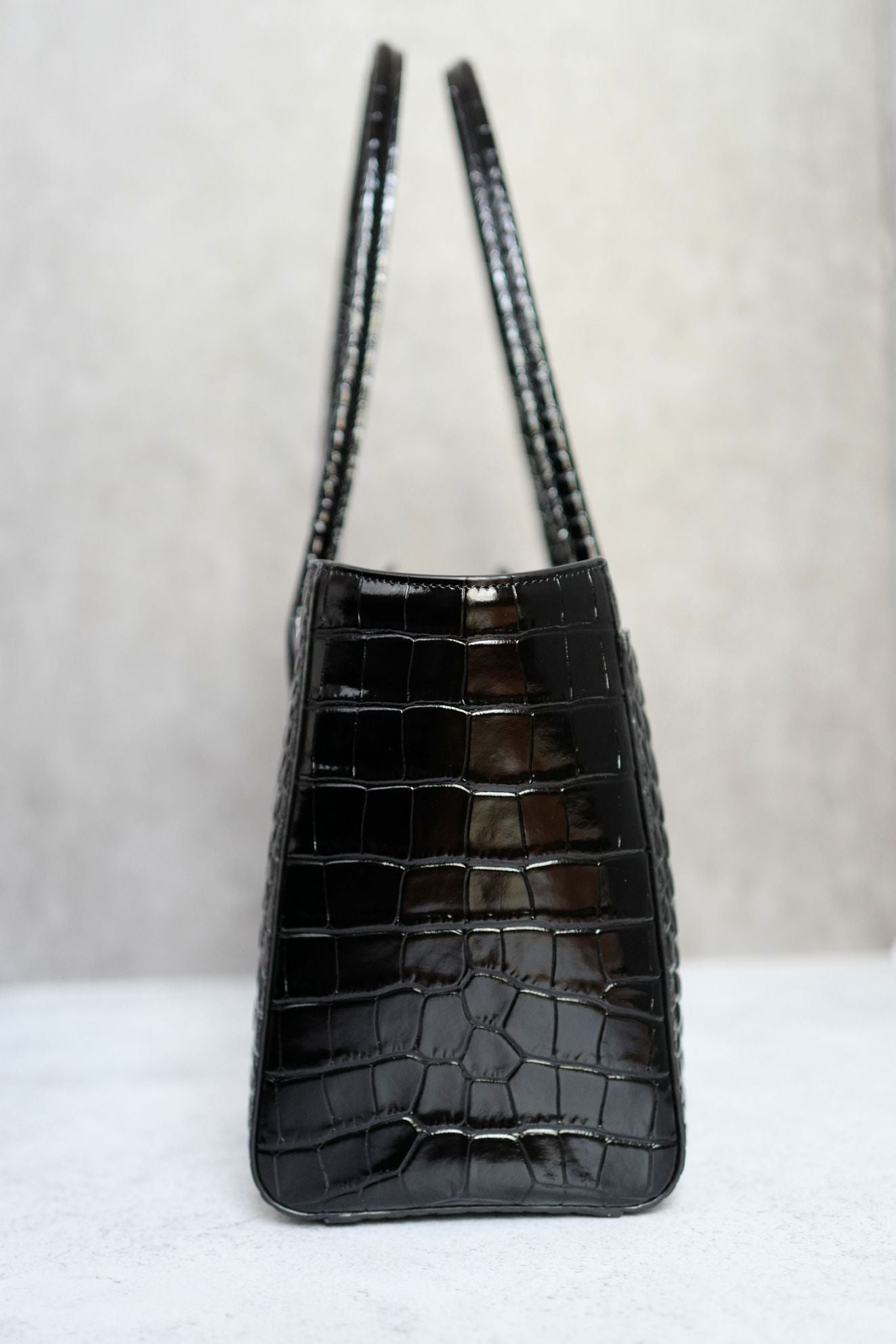 Chanel 26s Matthieu Blazy Small Shopping Bag Black Crocodile Embossed Calfskin Gold Hardware
