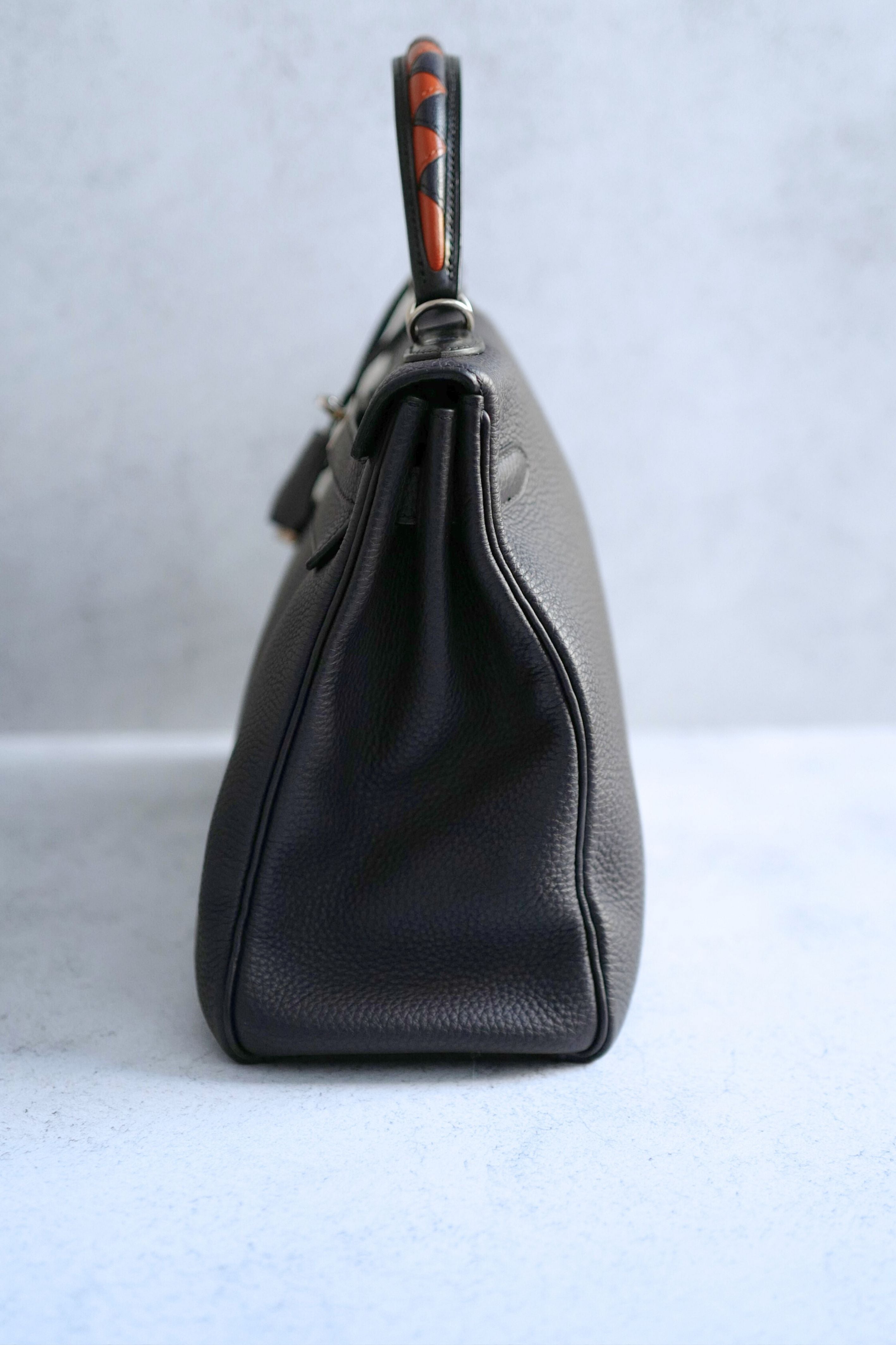 Hermes Kelly Au Galop 32 Bleu Indigo Togo with Palladium HW Limited Edition