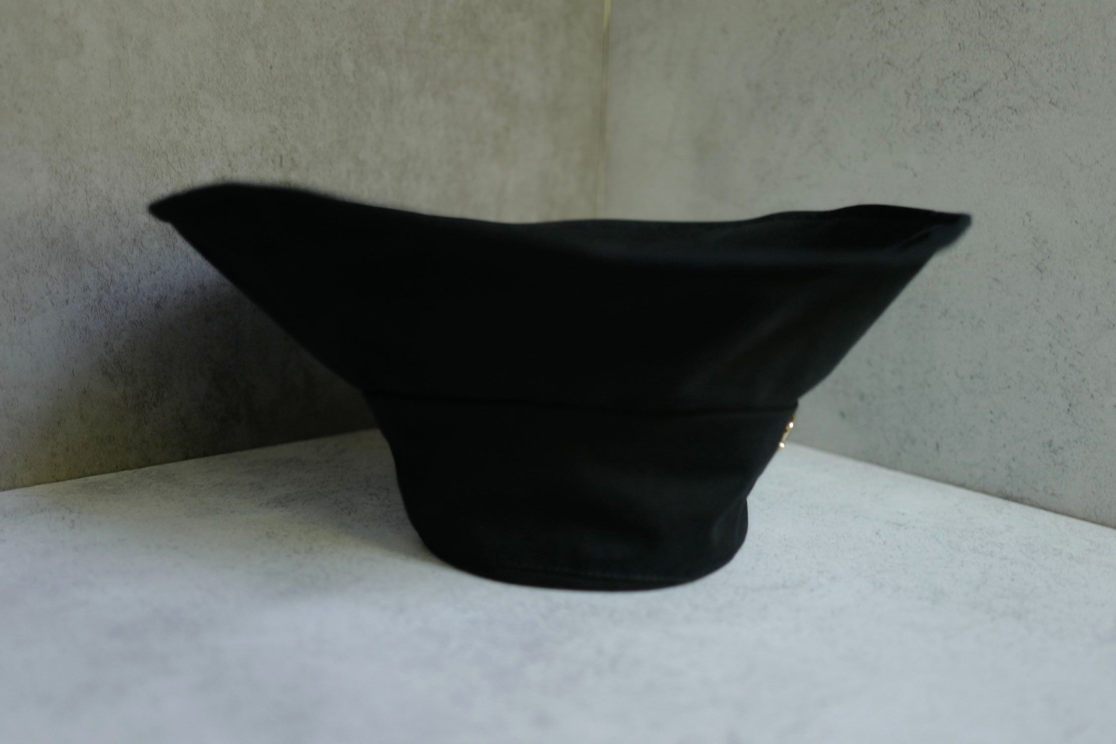Chanel 26S Coco Beach Cloche Hat Black Cotton Metal Size S