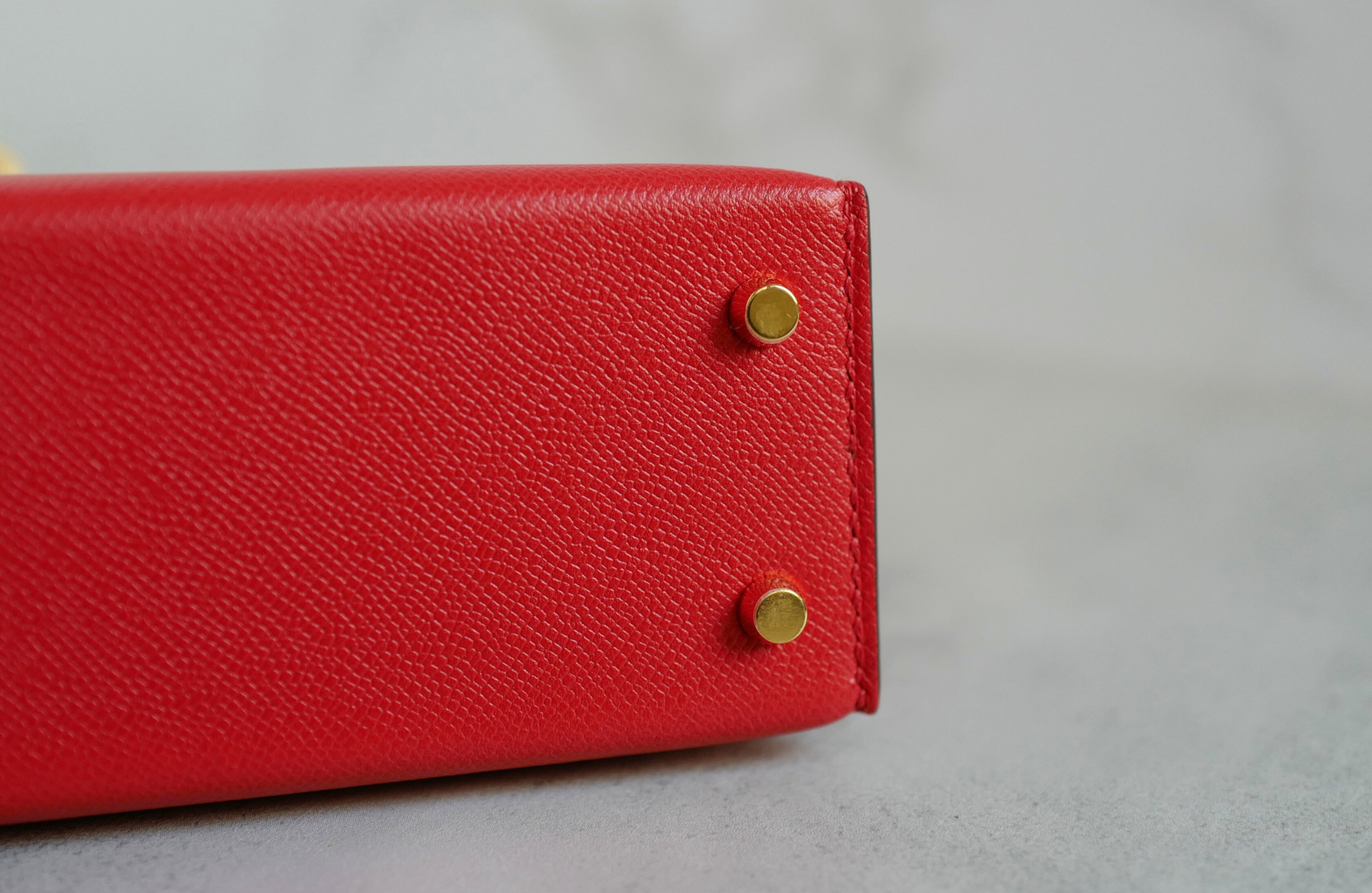 Hermès Mini Kelly Rouge De Coeur Madame Leather Gold Hardware Stamp K