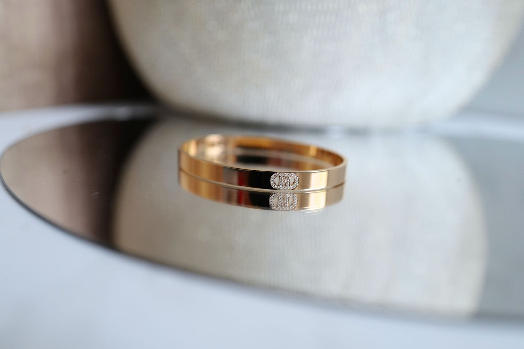 Hermès H d’Ancre Small Bracelet Rose Gold 18K SH