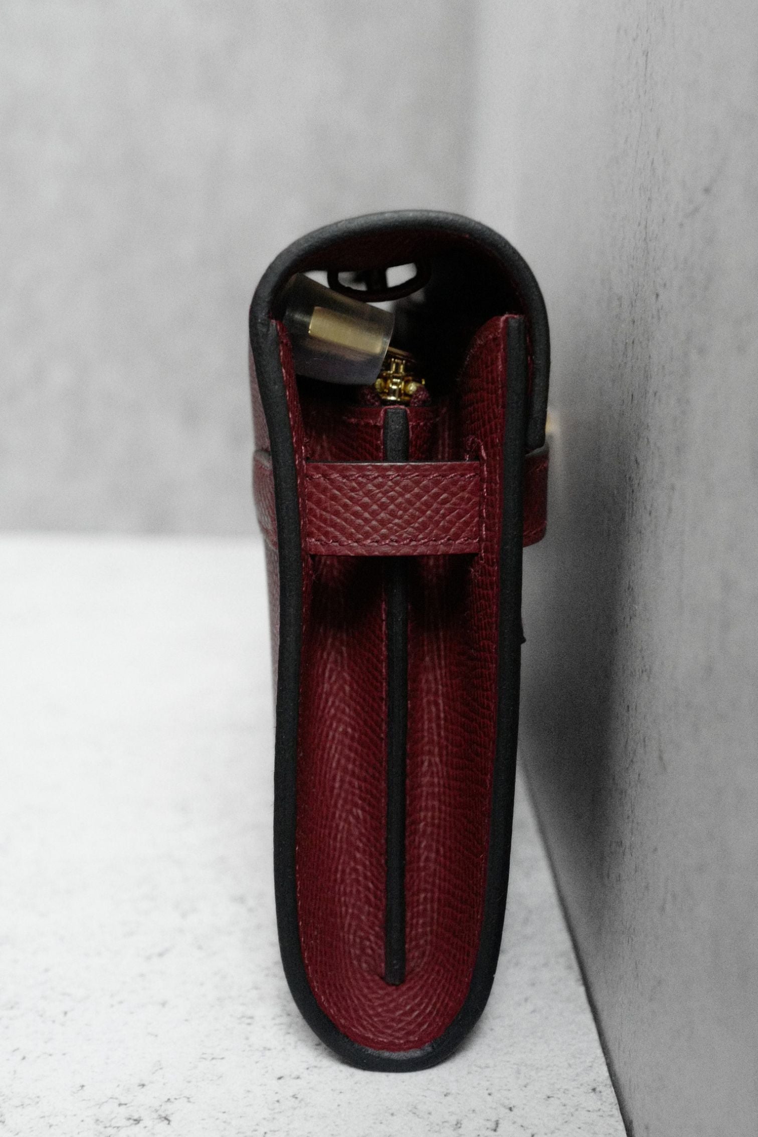 Hermès Kelly Classique To Go Wallet Rouge H Epsom Calfskin GHW G Stamp