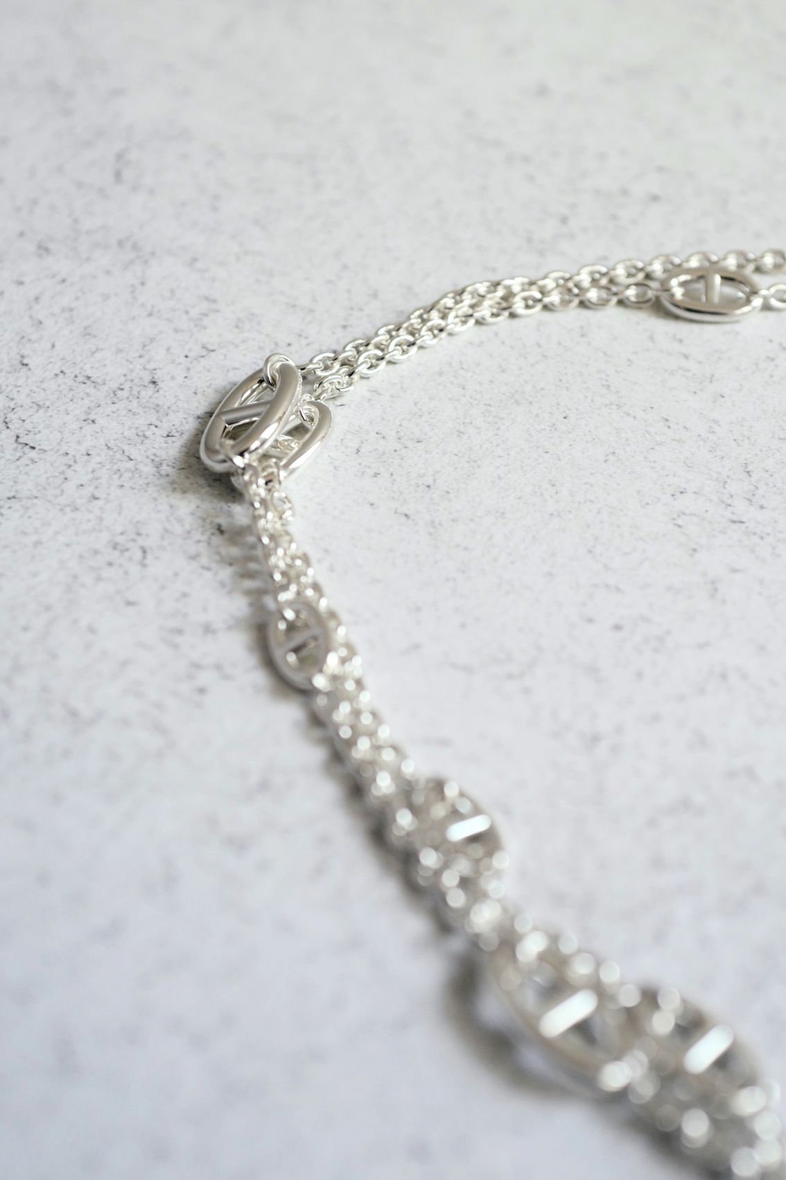Hermès Farandole Long Necklace 160 Sterling Silver