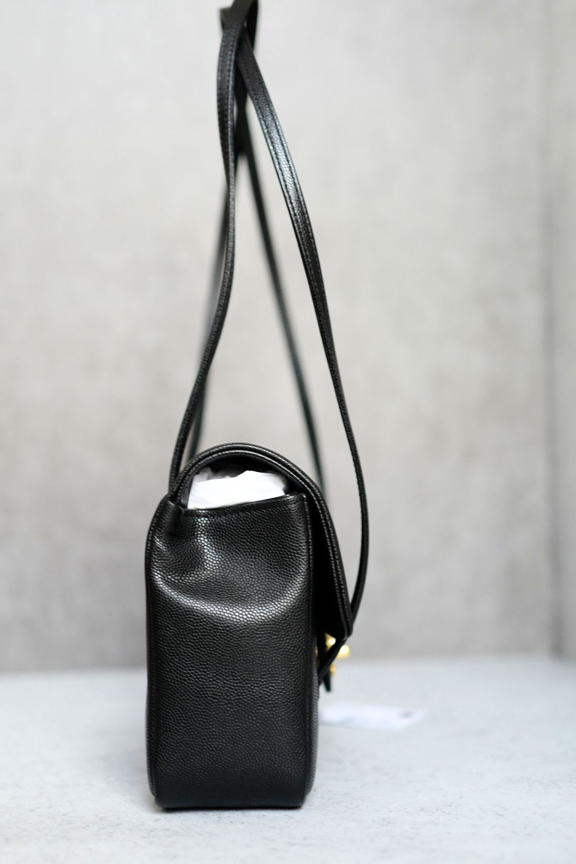 Chanel 26s Preppy Coco 22 Small Black Grained Shiny Calfskin With Gold Hardware