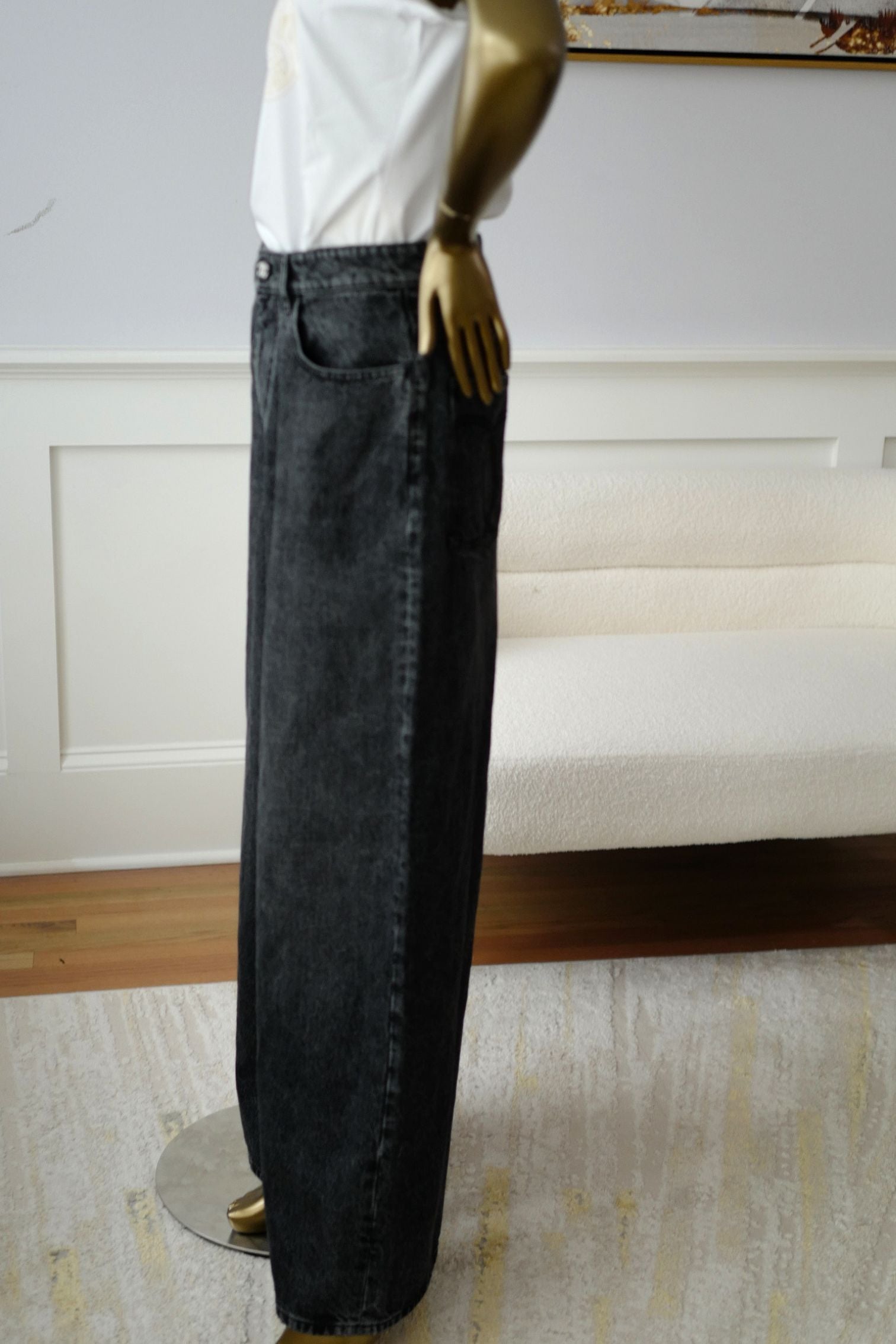 Chanel Métiers d'Art 2026 Matthieu Blazy Denim Dark Jeans Pants Size 3