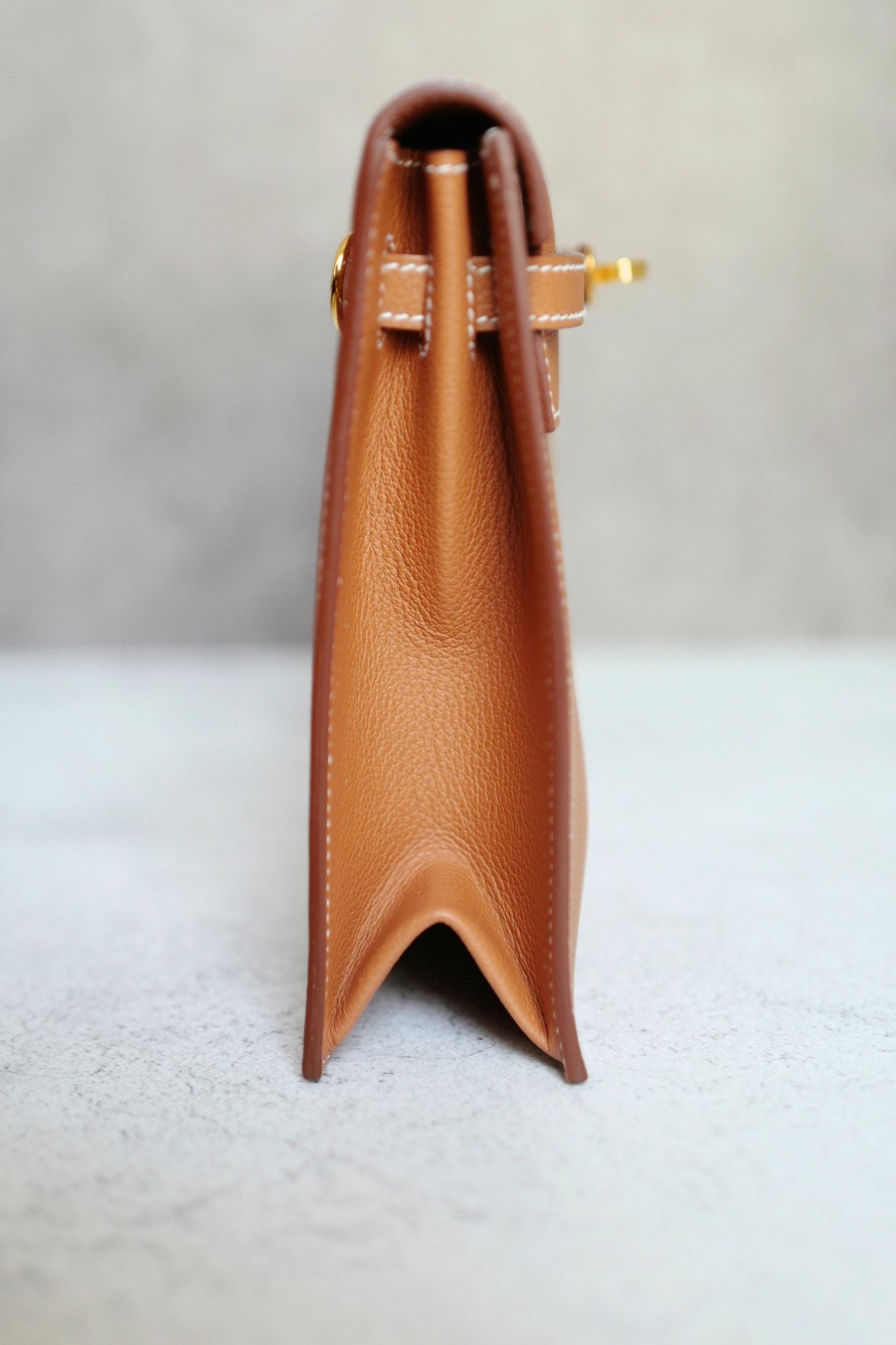 Hermès Kelly Danse Gold Evercolor Calfskin GHW stamp K