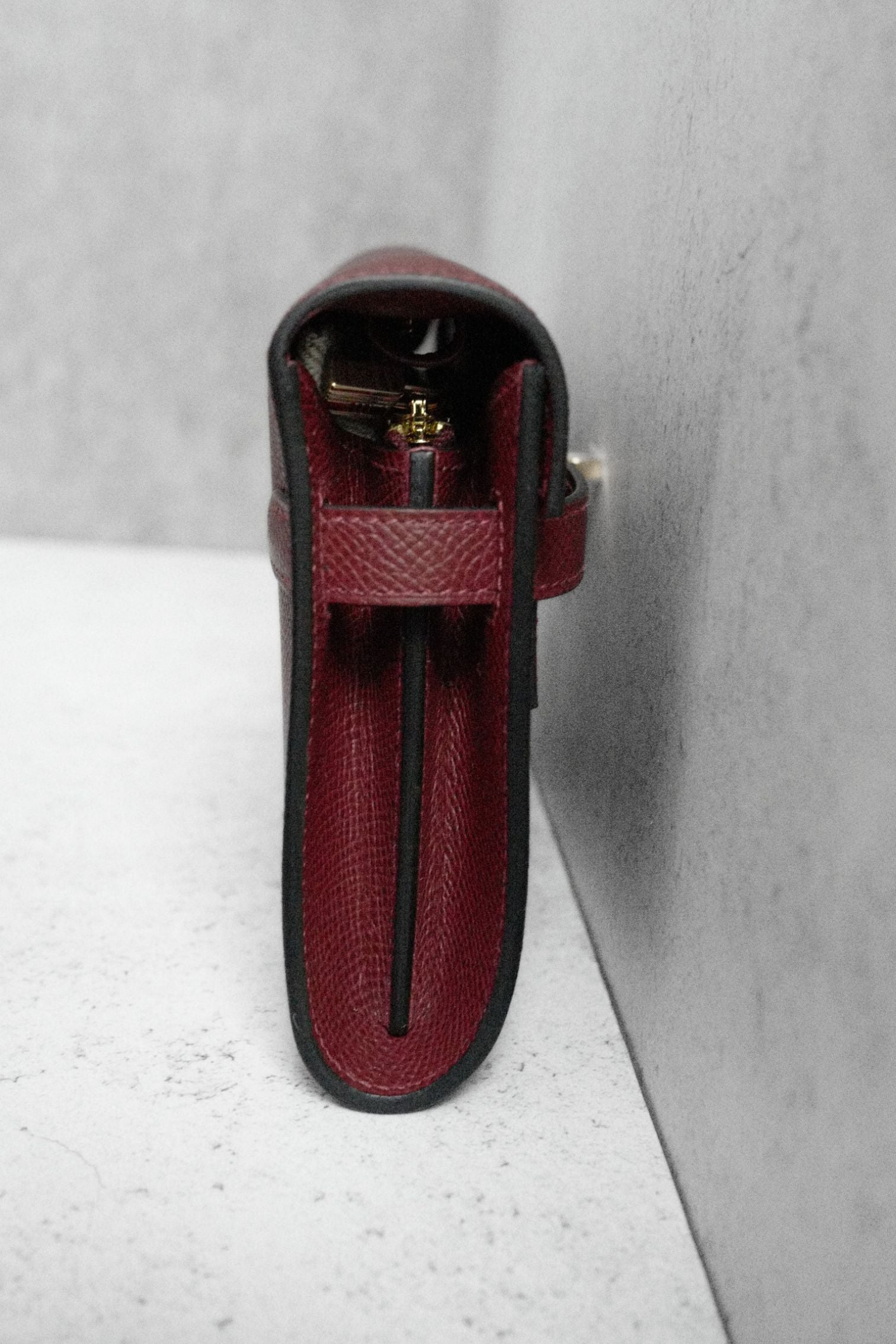 Hermès Kelly Classique To Go Wallet Rouge H Epsom Calfskin GHW G Stamp 2026