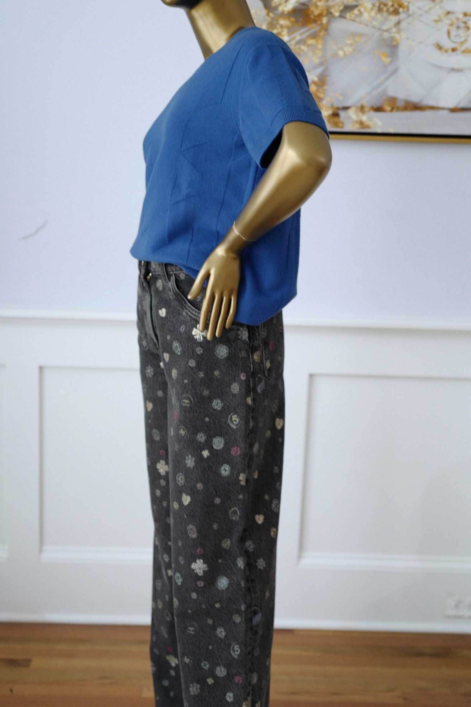 Hermès Pull Manches Longues Bleu Payne Size 38