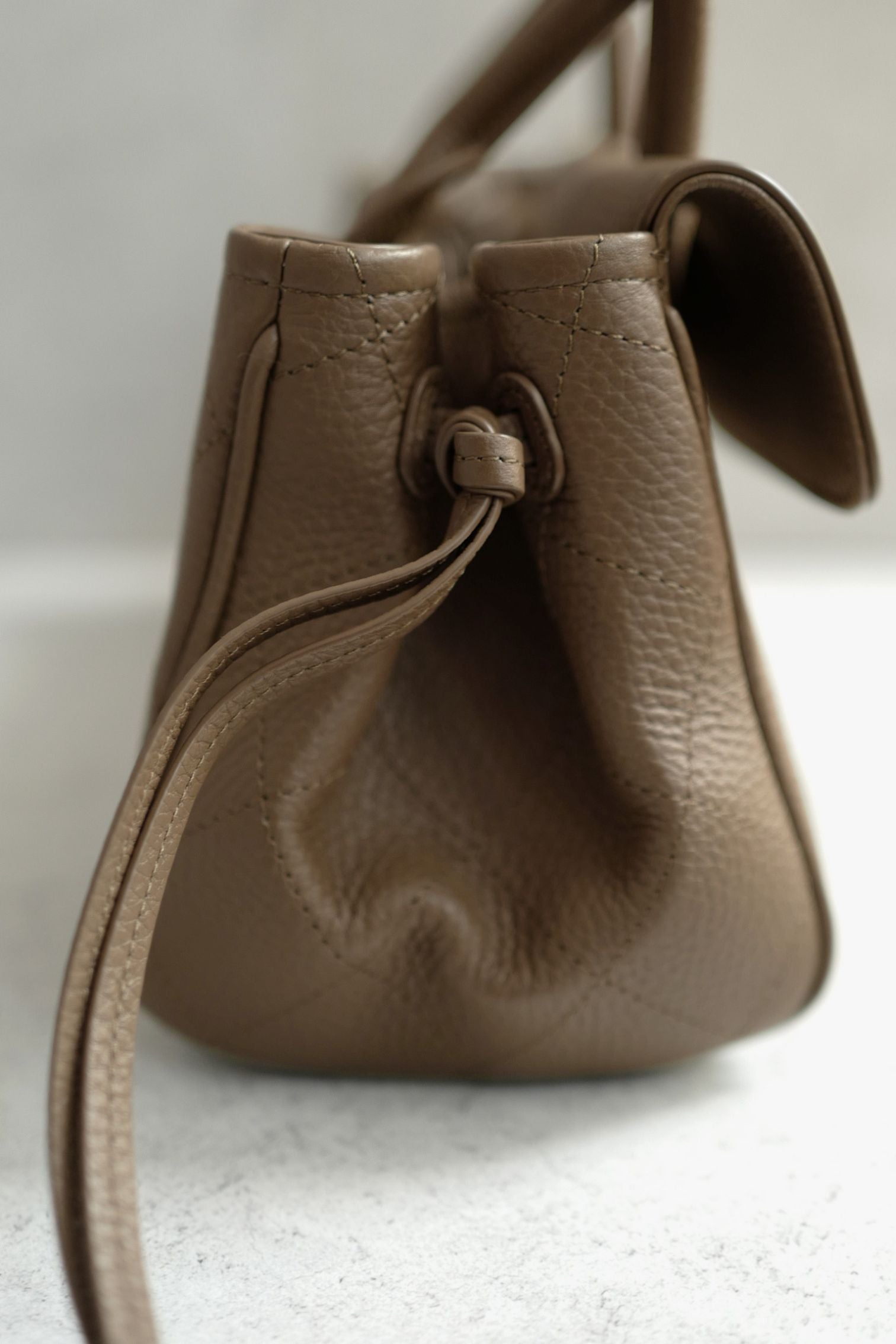 Chanel 26S Small Shopping Bag Matthieu Blazy Baguette Dark Khaki Calfskin GHW