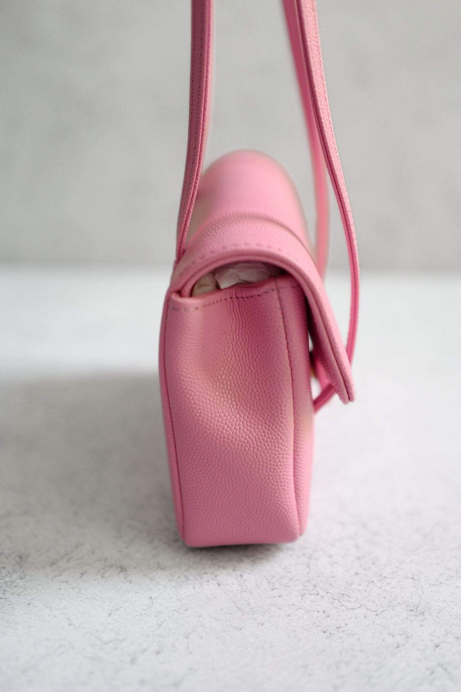 Chanel 26s Preppy Coco 17 Pink Grained Shiny Calfskin Gold Hardware