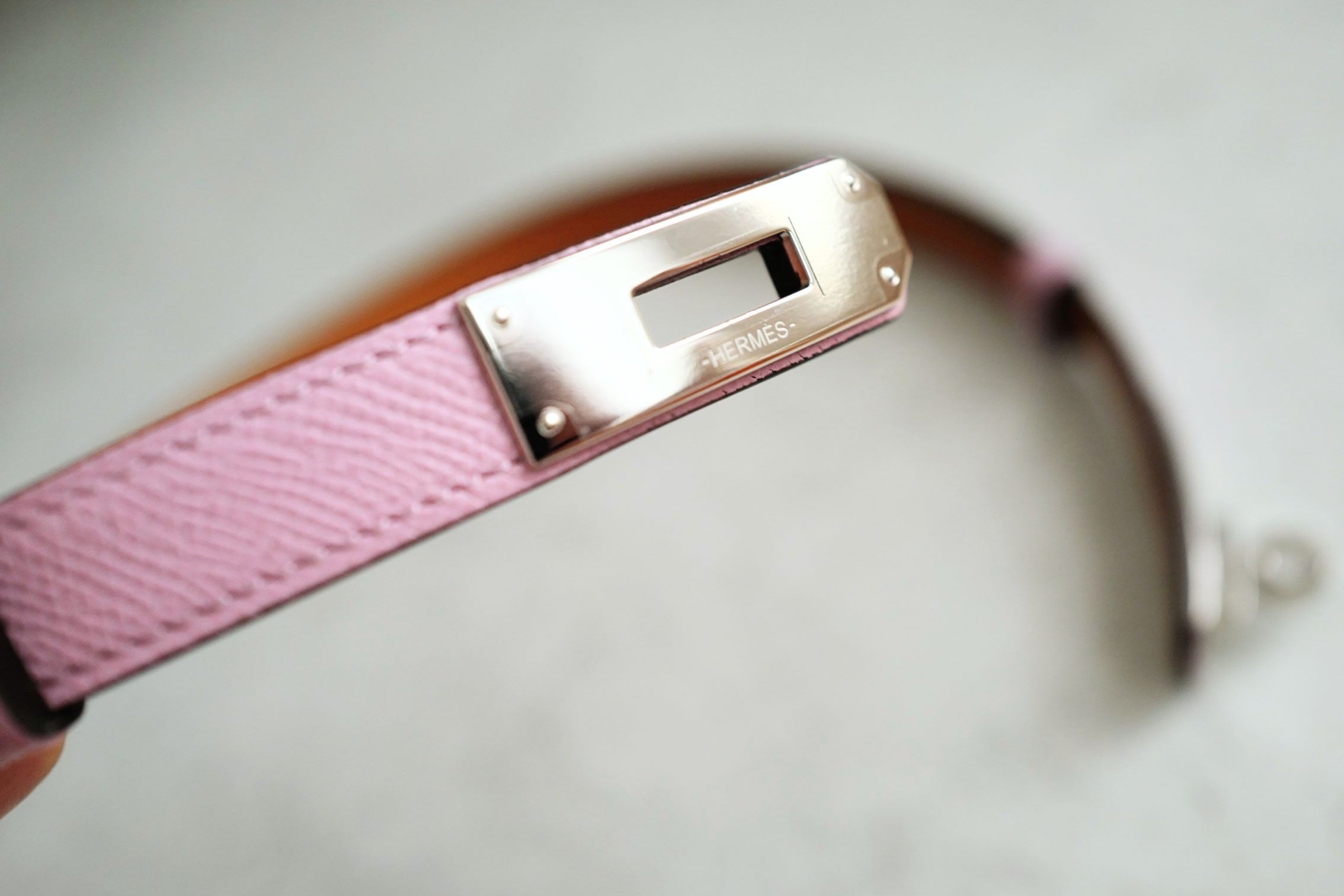 BNIB Hermès Kelly 18 Belt Epsom in Mauve Sylvestre Palladium Hardware 2026