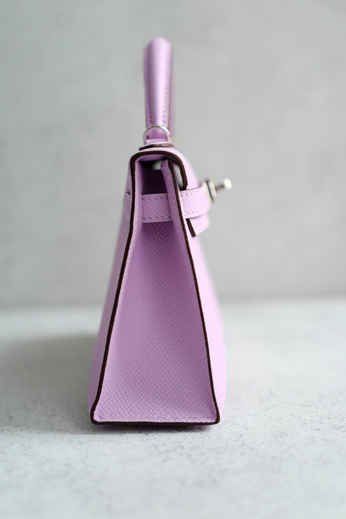 Hermès Kelly II Mini Sellier Guimauve Veau Epsom PHW Stamp K