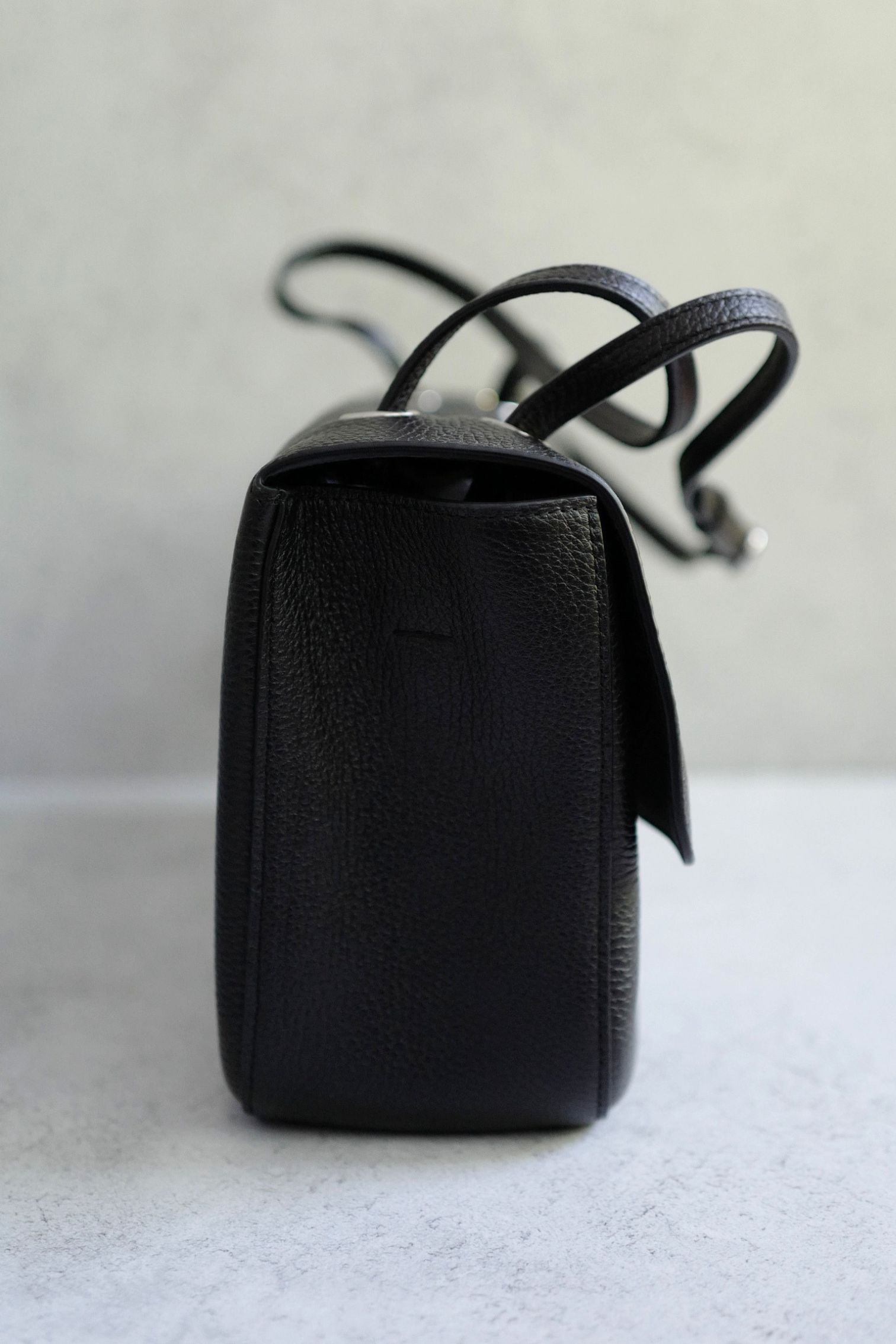 Chanel 26s Maxi Flapbag Black Grained Calfskin & Silver Metal  "Matthieu Blazy