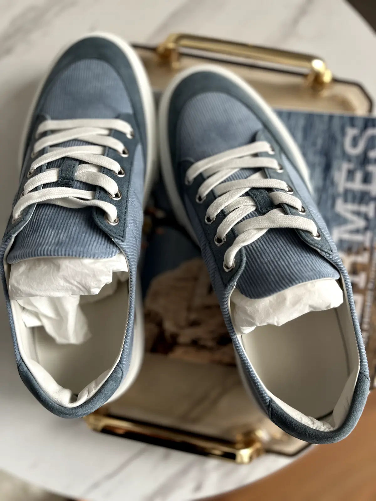 BNIB Hermes Deep Sneaker Bleu Pinede Size 39.5