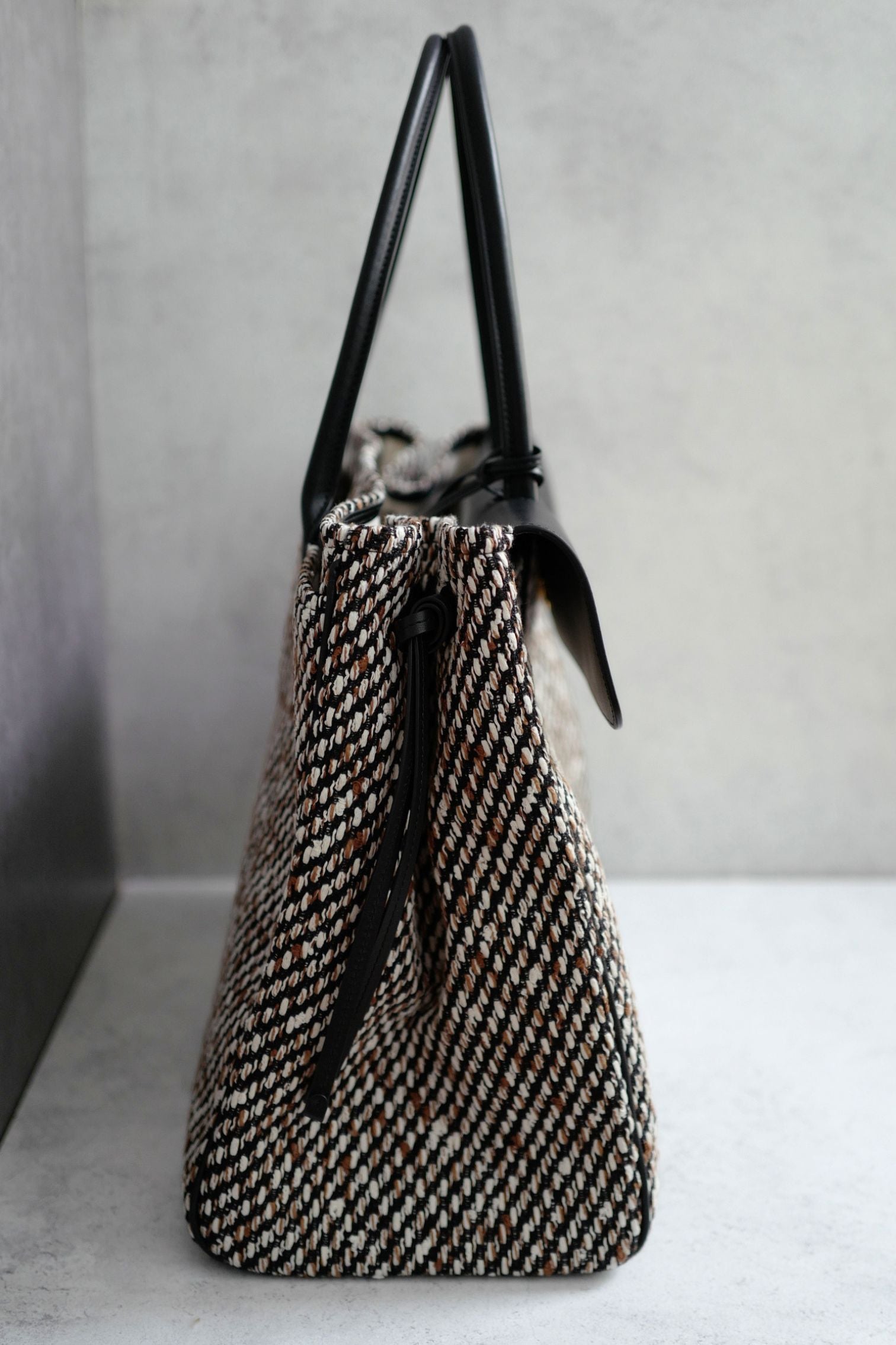 Chanel 26s Large Shopping Bag Black/Ecru Wool Gold Hardware "Matthieu Blazy's"