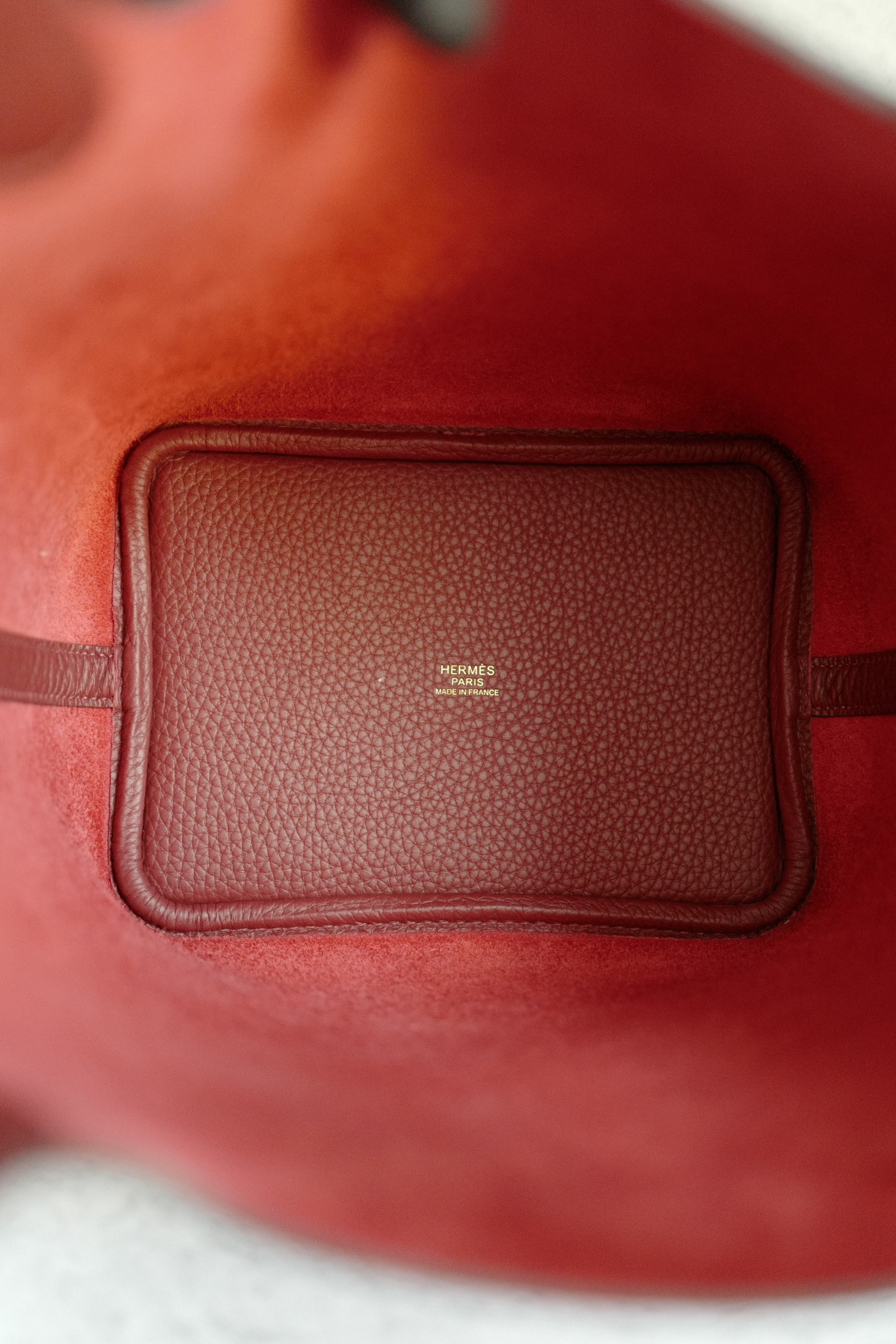 BNIB Hermès Picotin 18 Bag Rouge H  Clemence Leather with Gold Hardware