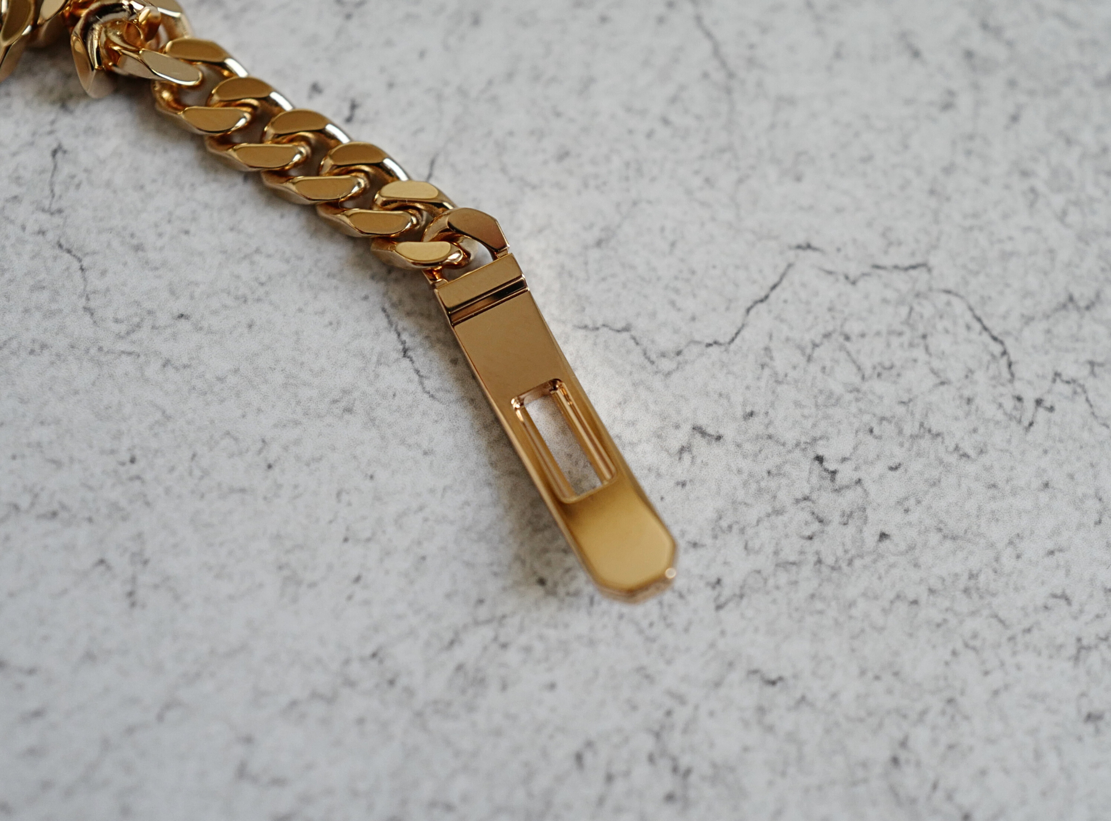 Hermes Kelly Gourmette Bracelet Rose Gold 750 Diamond 0.90ct ST