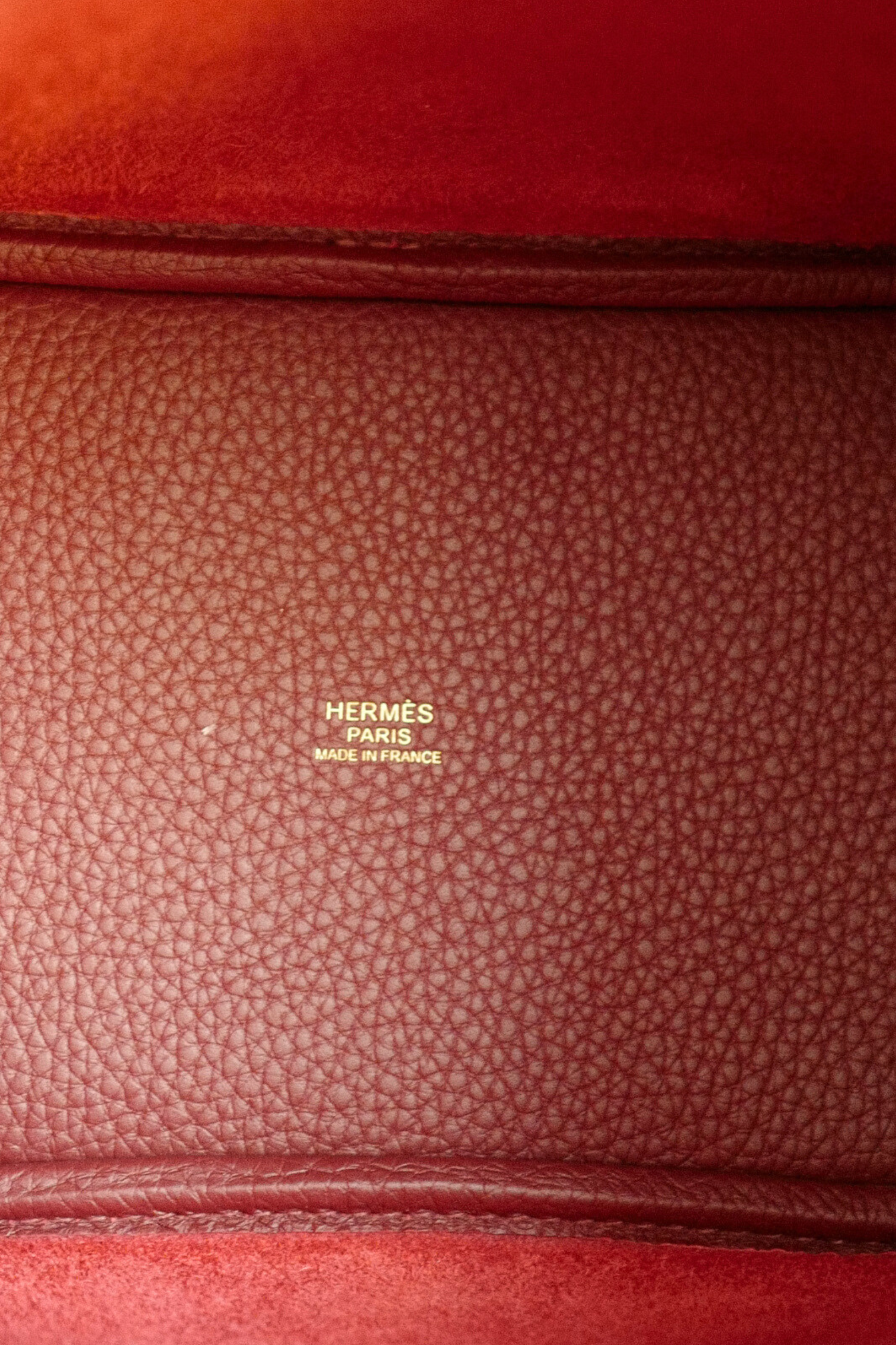 BNIB Hermès Picotin 18 Bag Rouge H  Clemence Leather with Gold Hardware