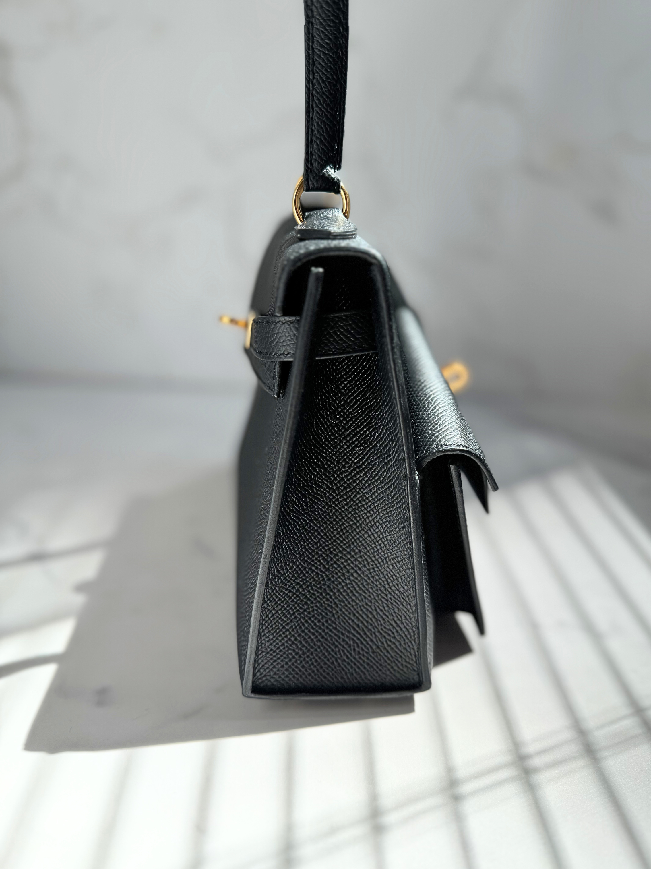 BNIB Hermès Kelly Désordre Black Epsom Leather with Gold Hardware