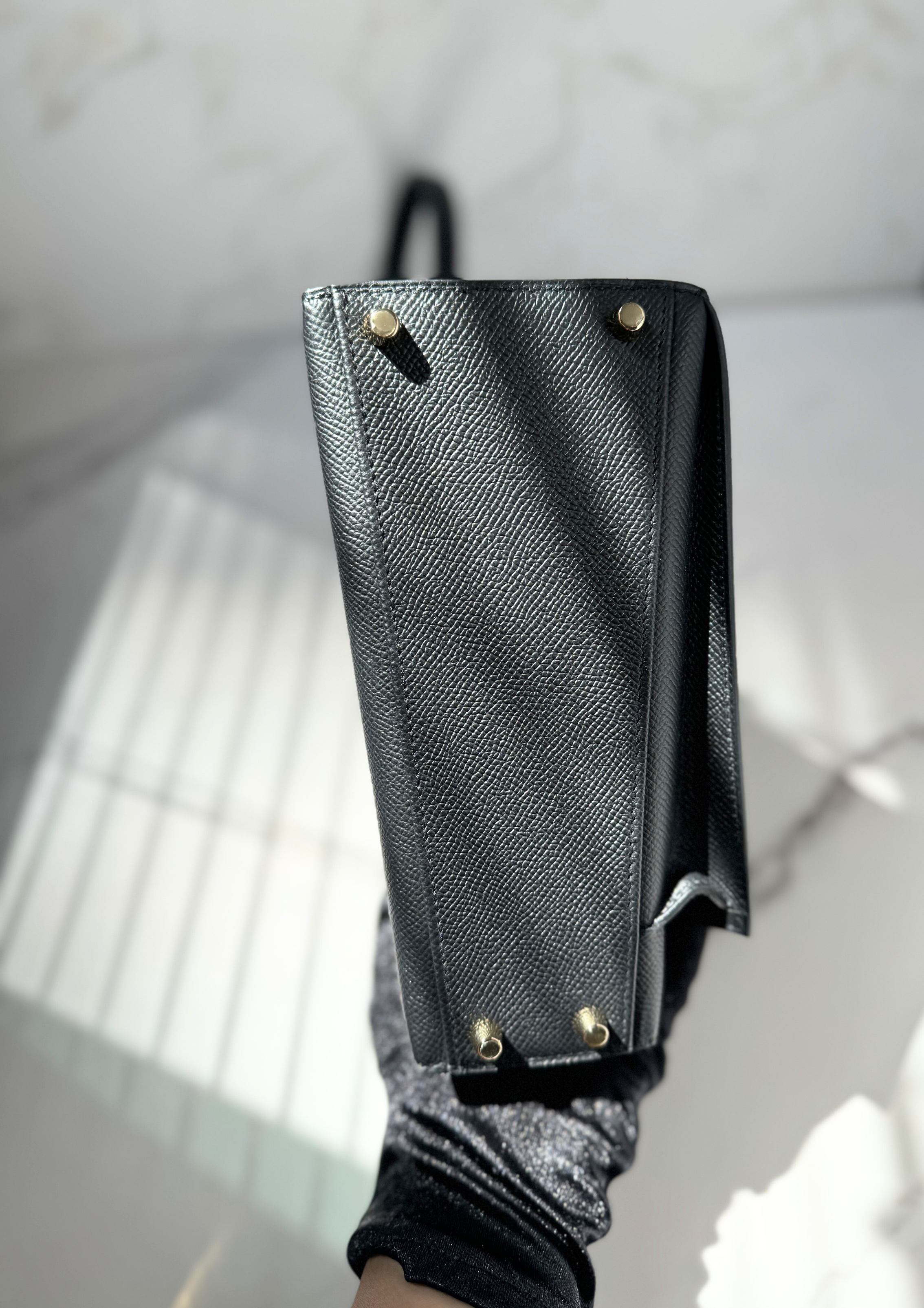 BNIB Hermès Kelly Désordre Black Epsom Leather with Gold Hardware