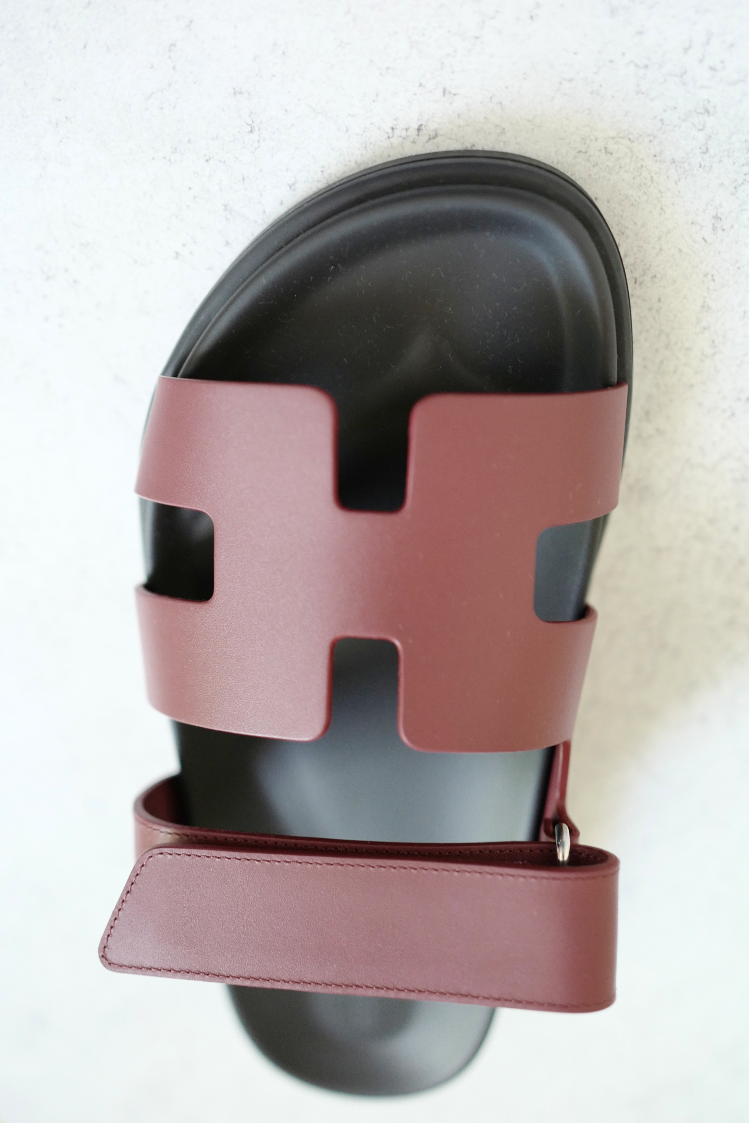 BNIB Hermès Chypre Sandals Rouge H Calfskin Leather Size 38.5