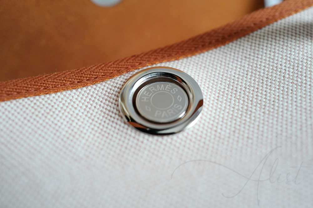 BNIB Hermes Mini Herbag Fauve/Ecru with Palladium Hardware