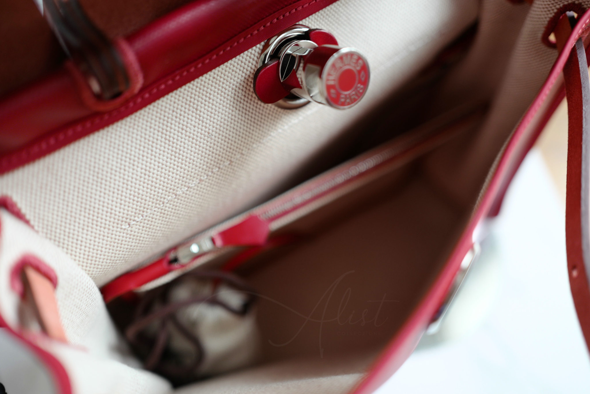 BNIB Hermes Herbag Zip 31 Berline Rouge Piment Waterproof