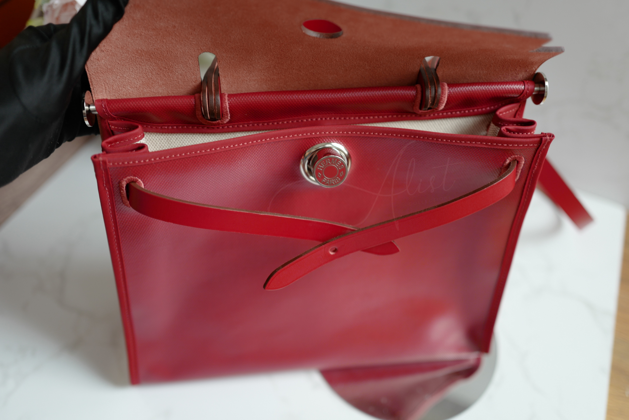 BNIB Hermes Herbag Zip 31 Berline Rouge Piment Waterproof