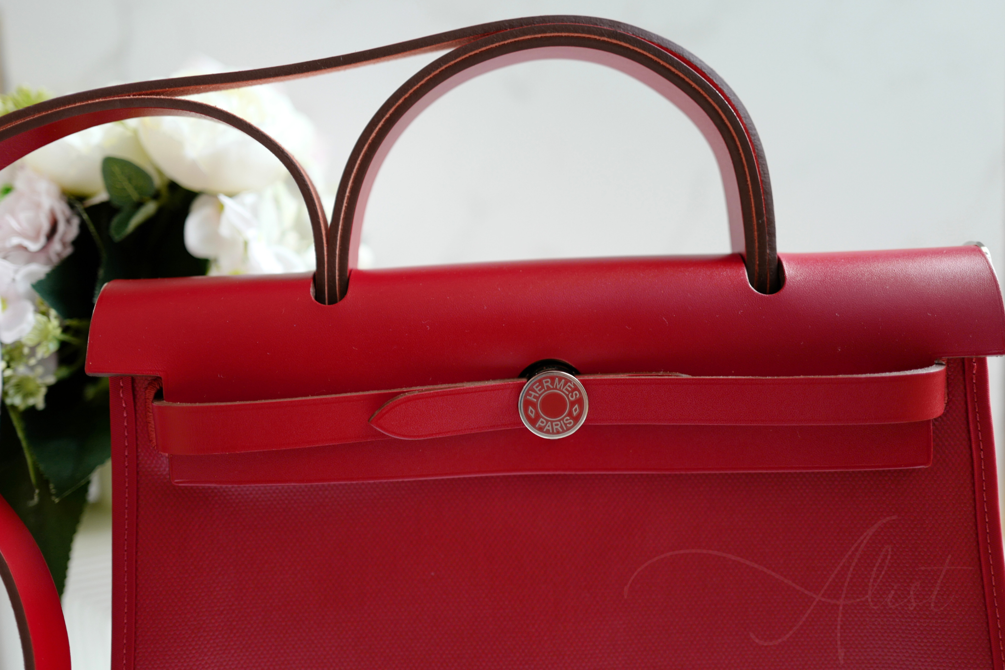 BNIB Hermes Herbag Zip 31 Berline Rouge Piment Waterproof