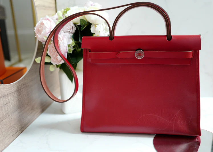 BNIB Hermes Herbag Zip 31 Berline Rouge Piment Waterproof