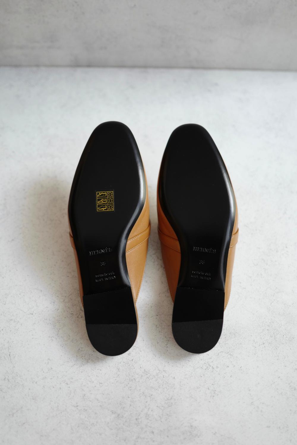 BNIB Hermes Mule Femme OZ Chevre Natural size 38