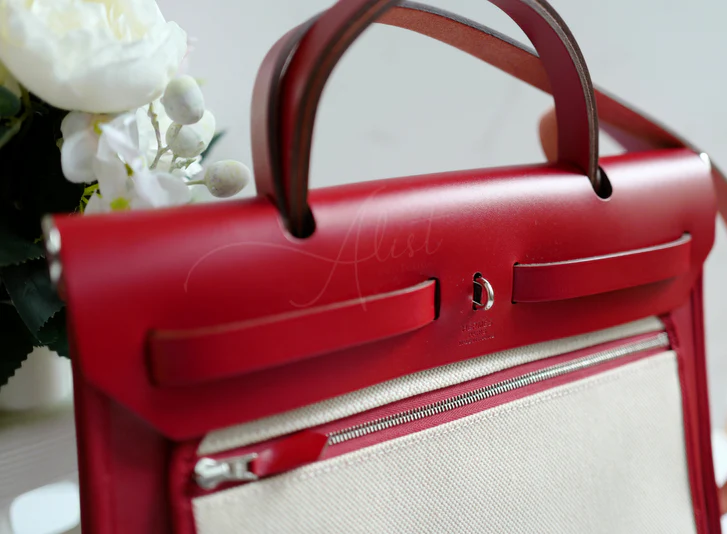 BNIB Hermes Herbag Zip 31 Berline Rouge Piment Waterproof