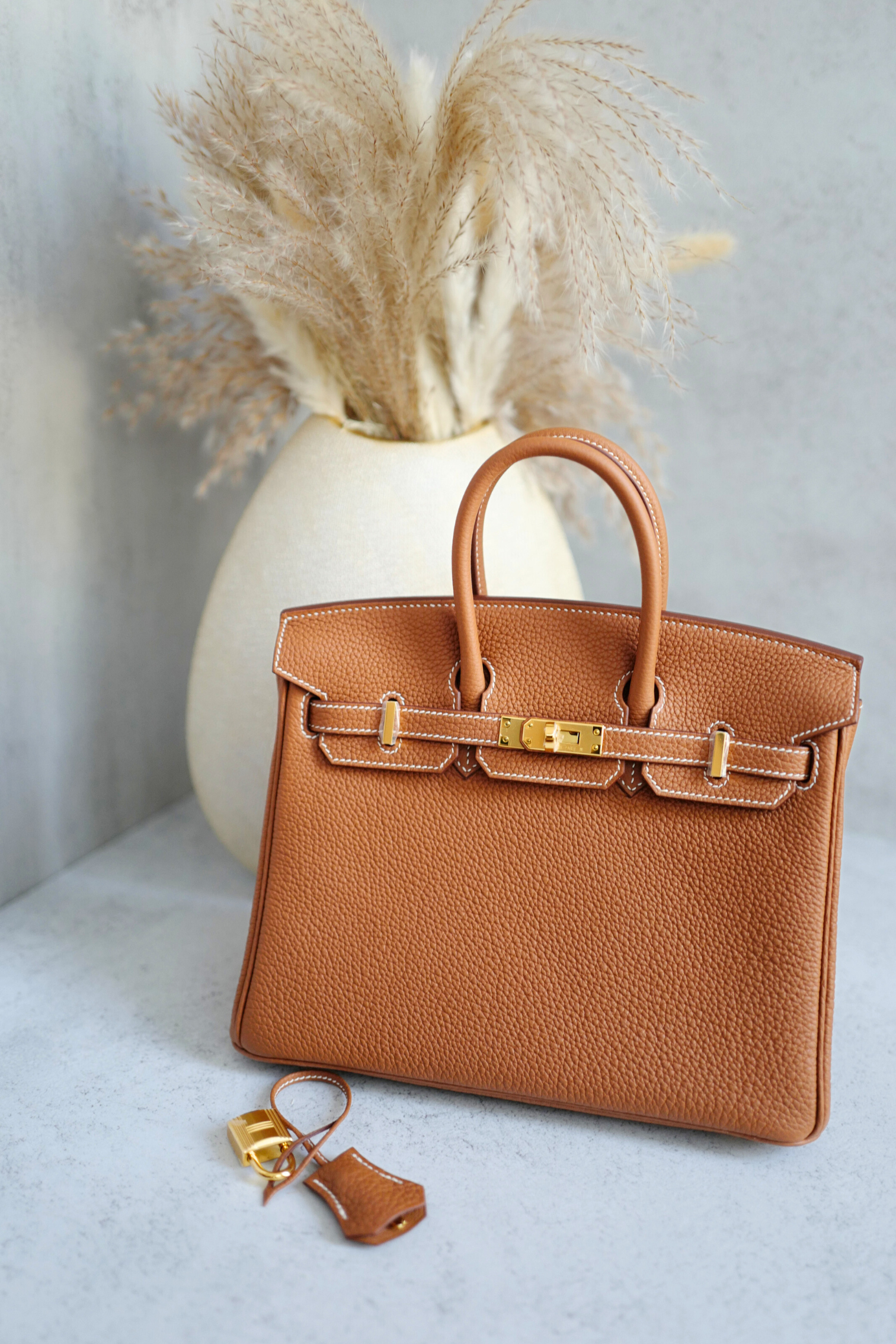 BNIB Hermès Birkin 25 Bag Gold Togo Leather with Gold Hardware