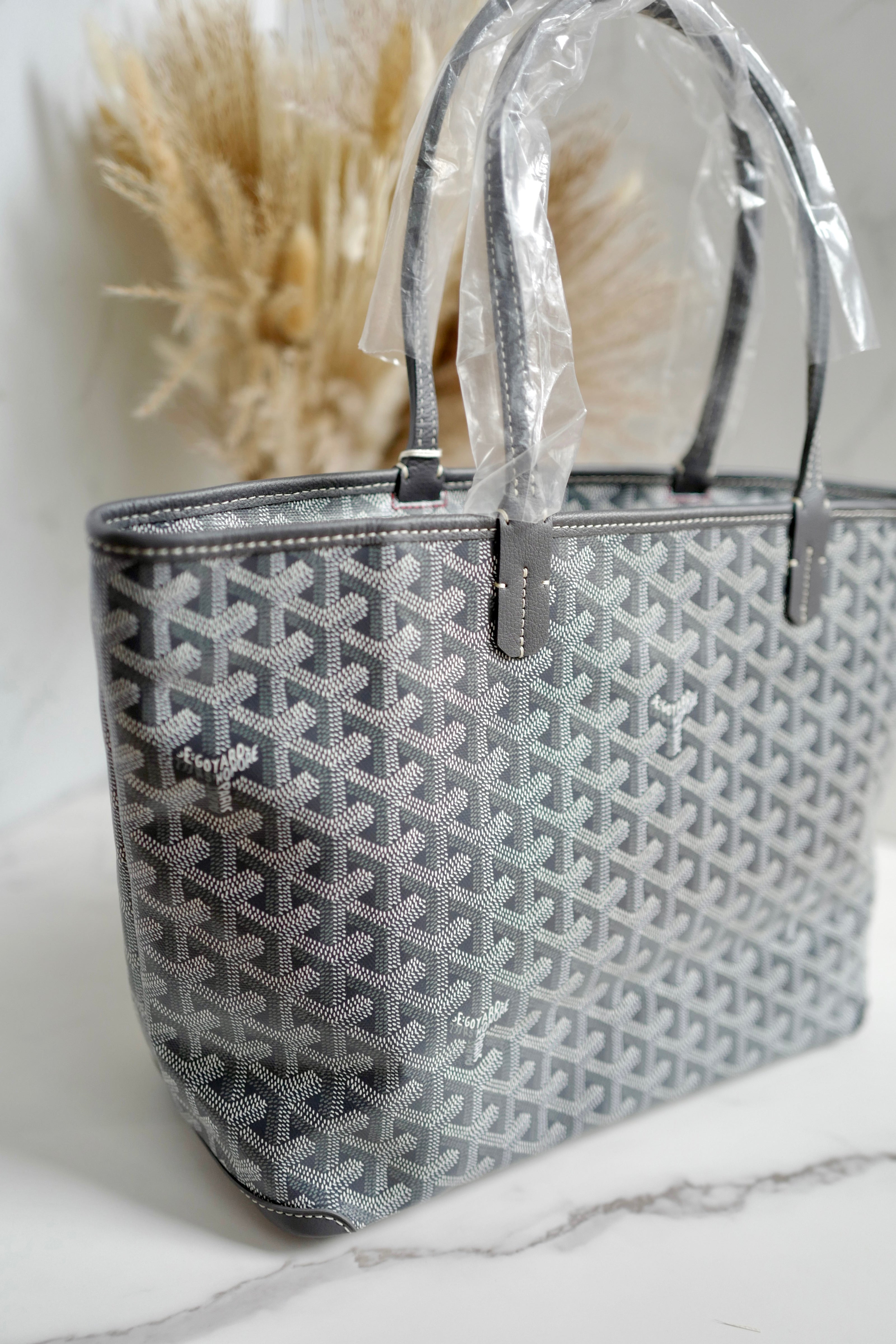 NEW Goyard Artois PM Bag Grey with with Palladium HW