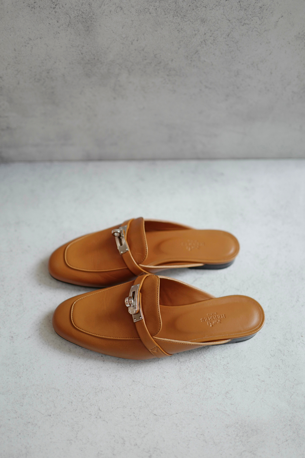 BNIB Hermes Mule Femme OZ Chevre Natural size 38