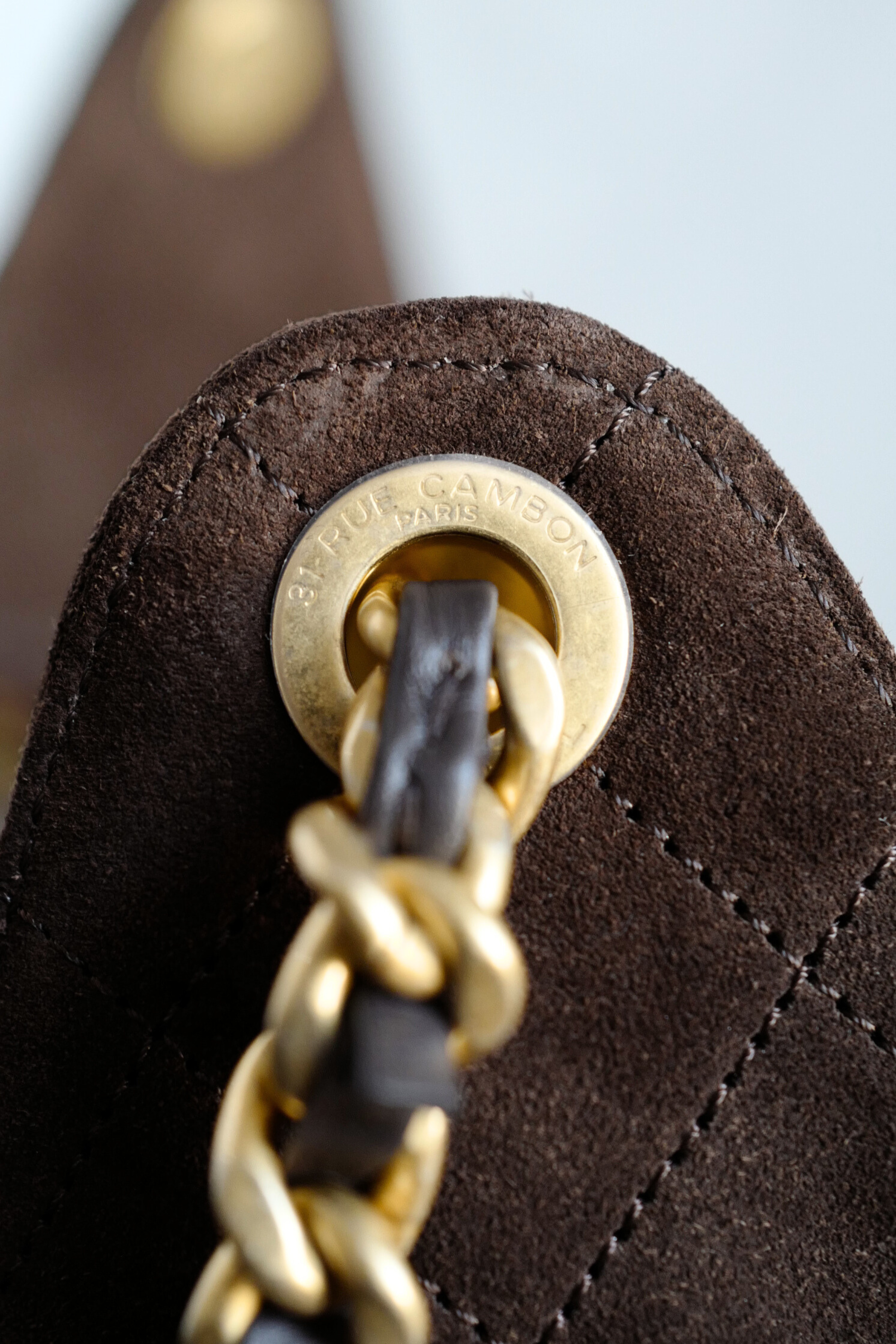 Chanel 25K Small Hobo Bag Dark Brown Suede with Gold Hardware