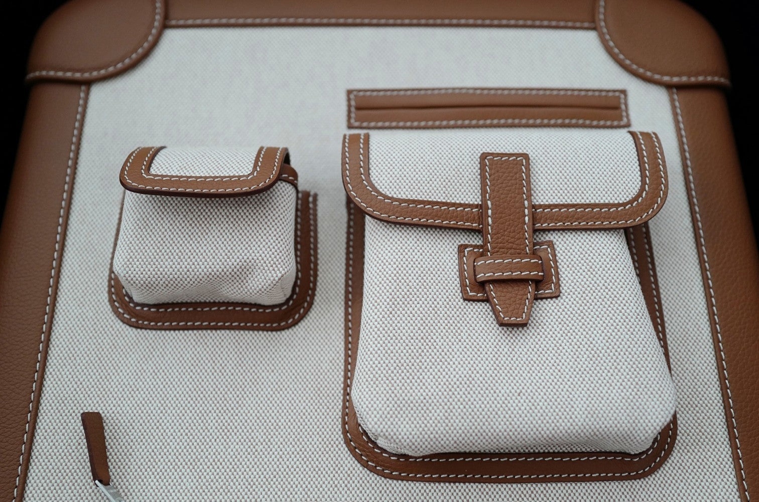 New Hermès Valise R.M.S Cargo Carry-On Suitcase – Beige/Fauve Canvas Leather PHW