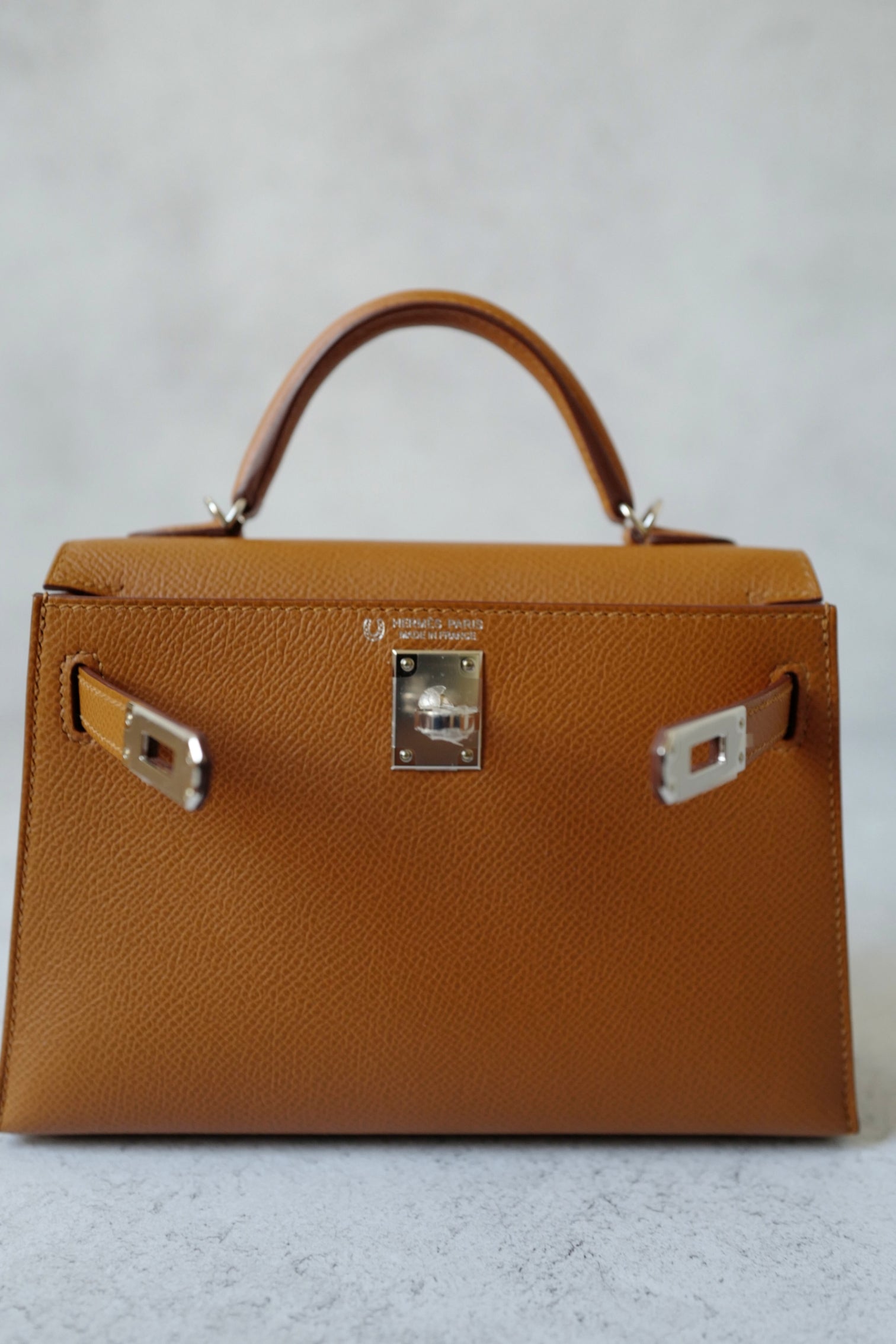 BNIB Hermès Mini Kelly 20 HSS Gold Epsom Leather Palladium Hardware