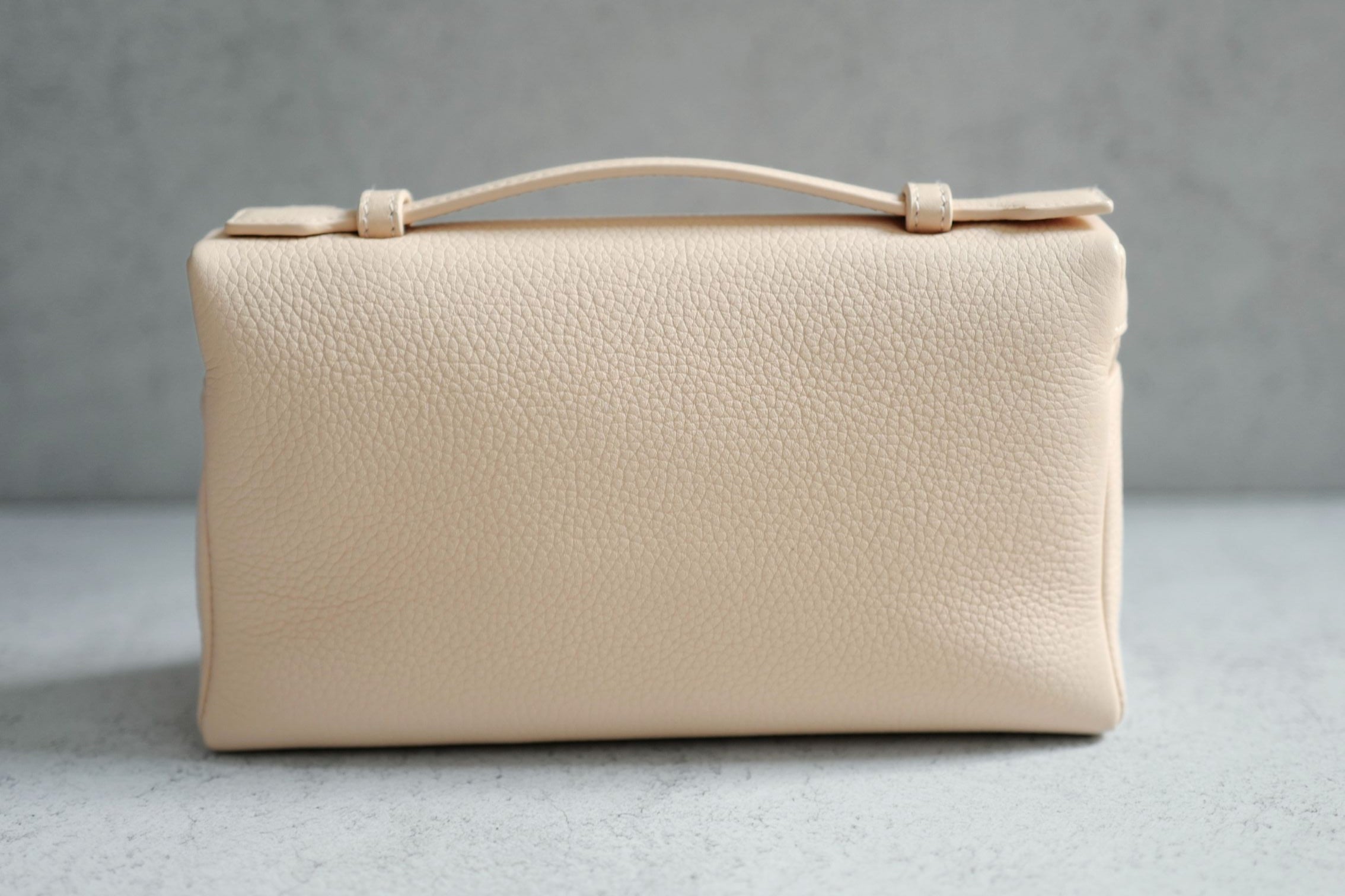 Loro Piana Extra Pocket L19 Vanity Pouch Rose Sakura Pink Calfskin Leather GHW