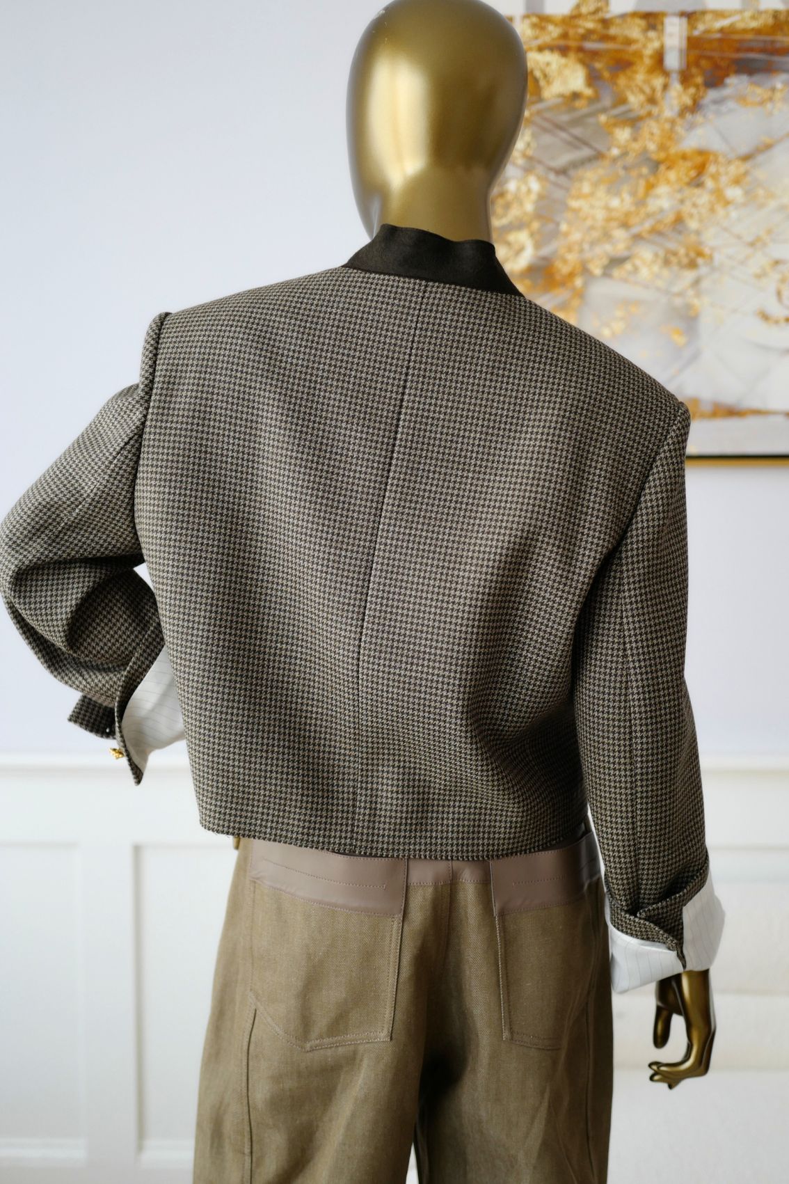 Chanel 26S spring summer Matthieu Blazy Jacket Brown Ecru/Wool size 36