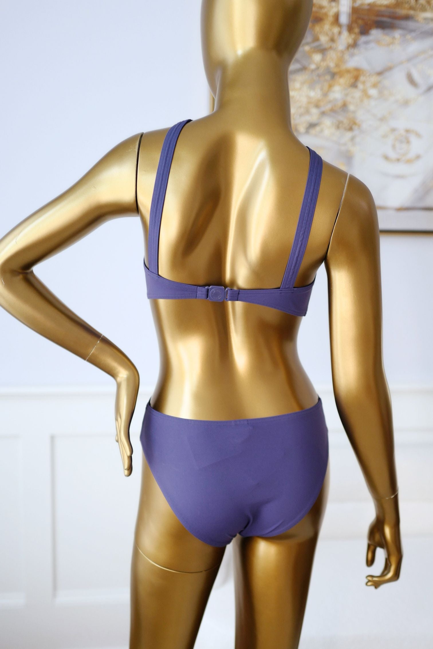 NEW Hermes Hailey Swimsuit Bleu Roi Plain Jersey Size 38