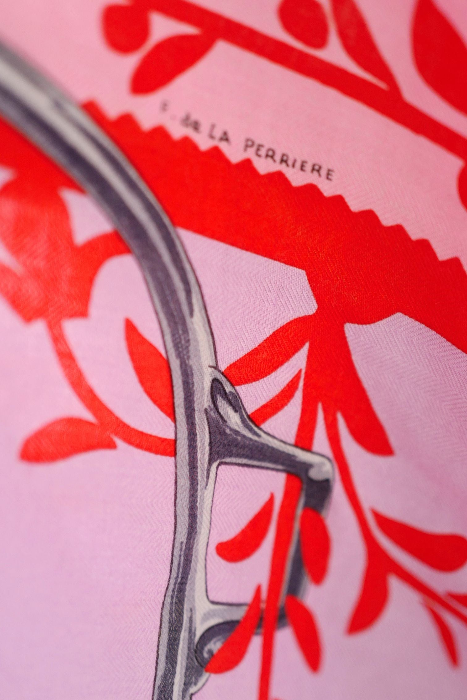 Hermès Etriers Triangle Scarf Pink Multicolor Cashmere Silk