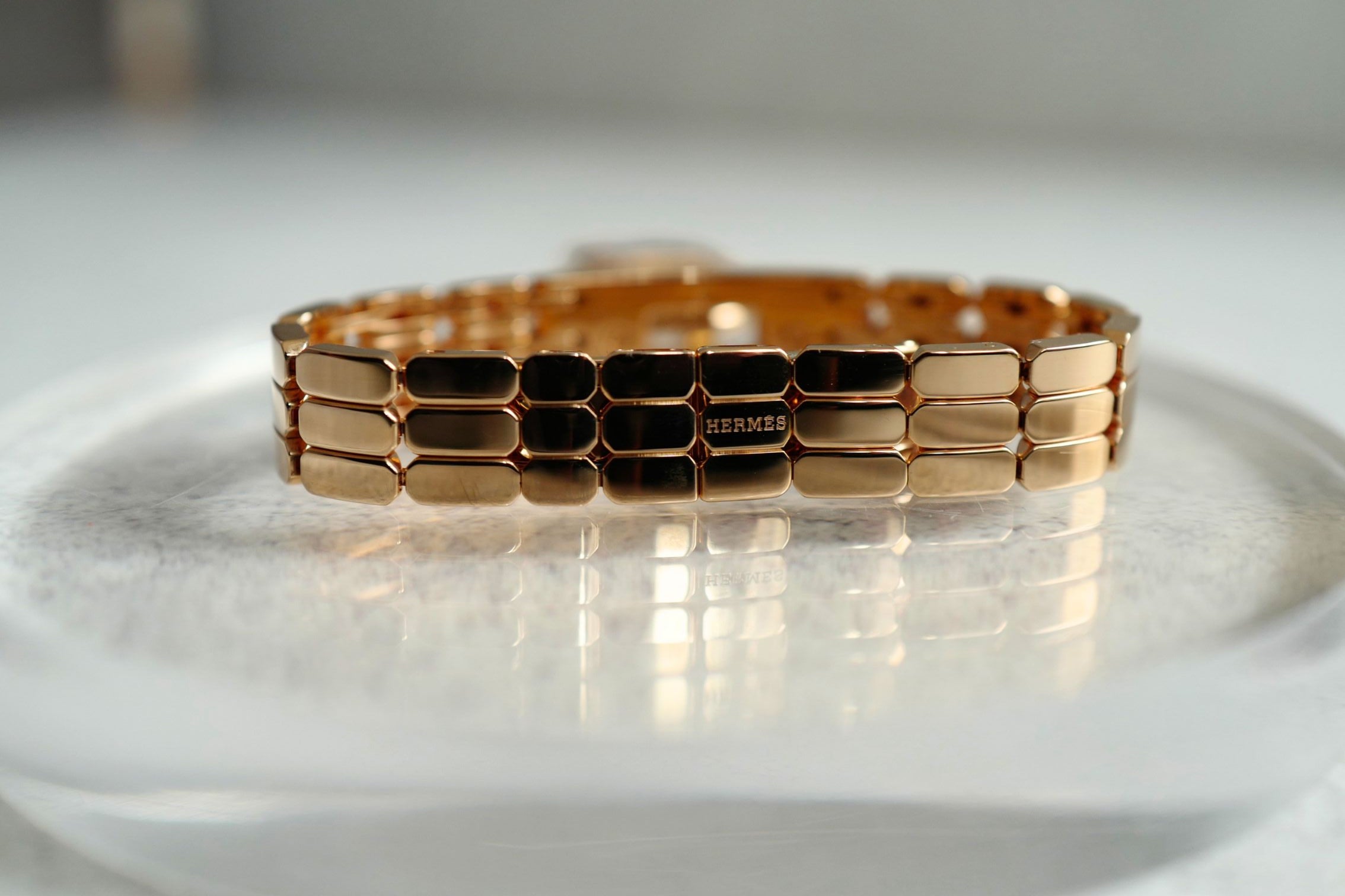 BNIB Hermes Mini Kelly Watch Rose Gold 16 mm With Diamond Set Over $40K Retail